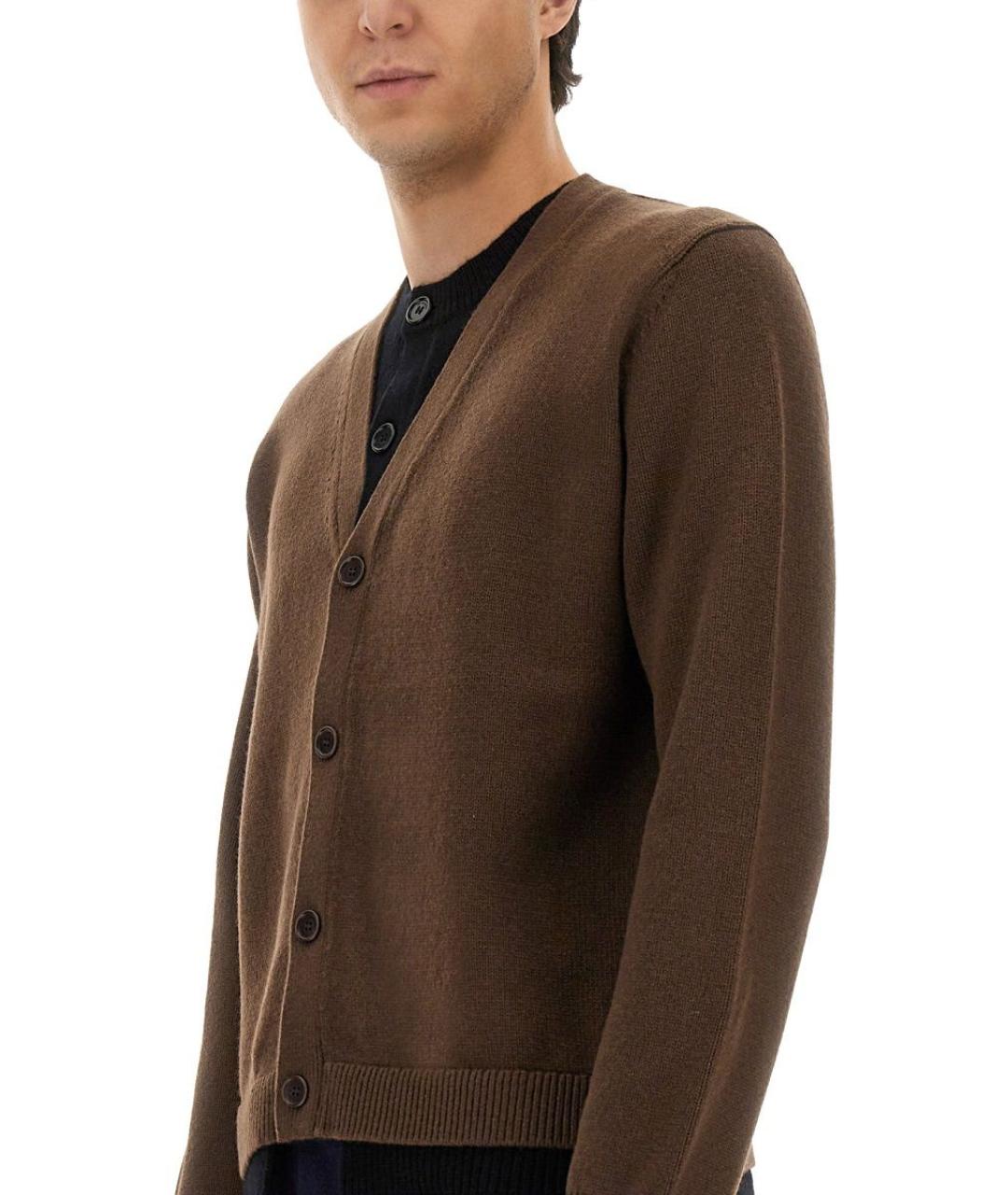 J.W.ANDERSON Коричневый шерстяной кардиган, фото 4
