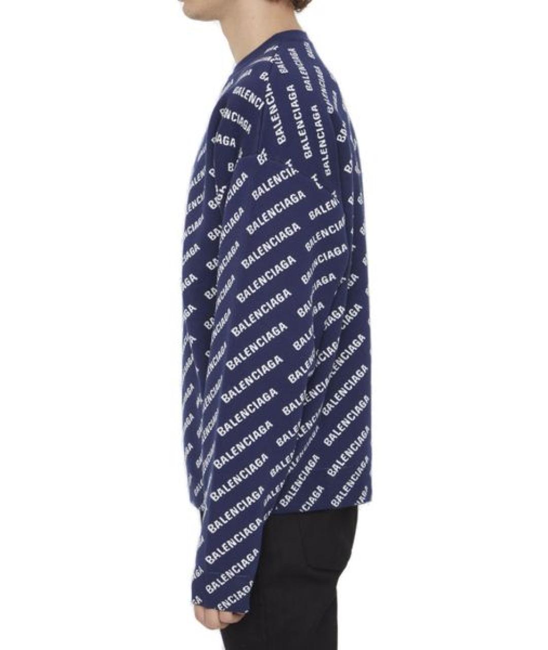 BALENCIAGA Синий полиэстеровый джемпер / свитер, фото 2