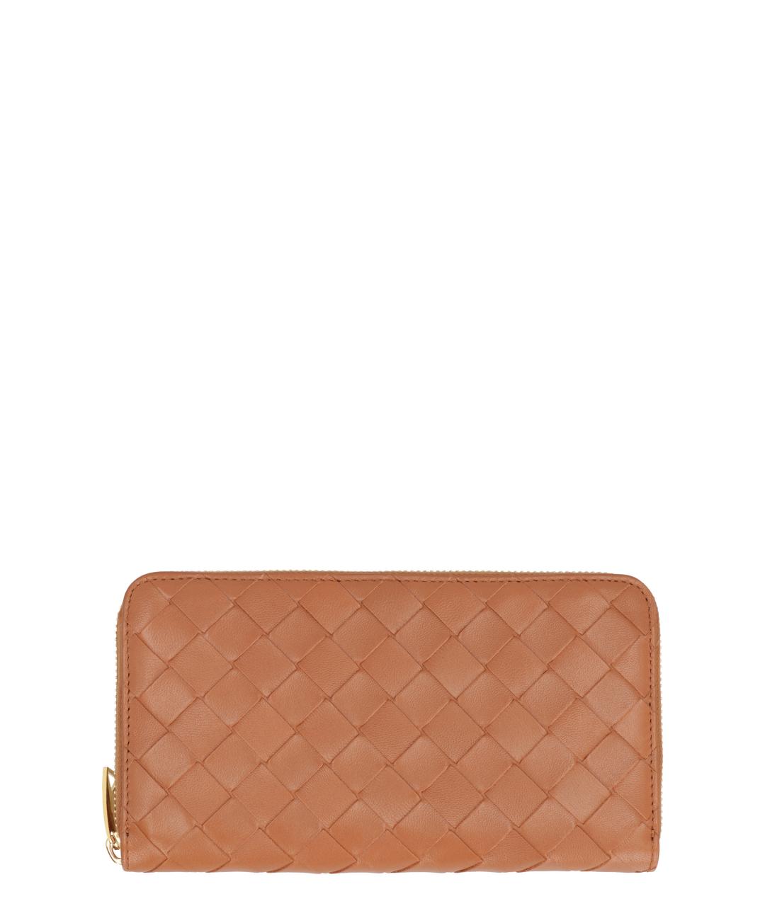 BOTTEGA VENETA Коричневый кожаный кошелек, фото 1