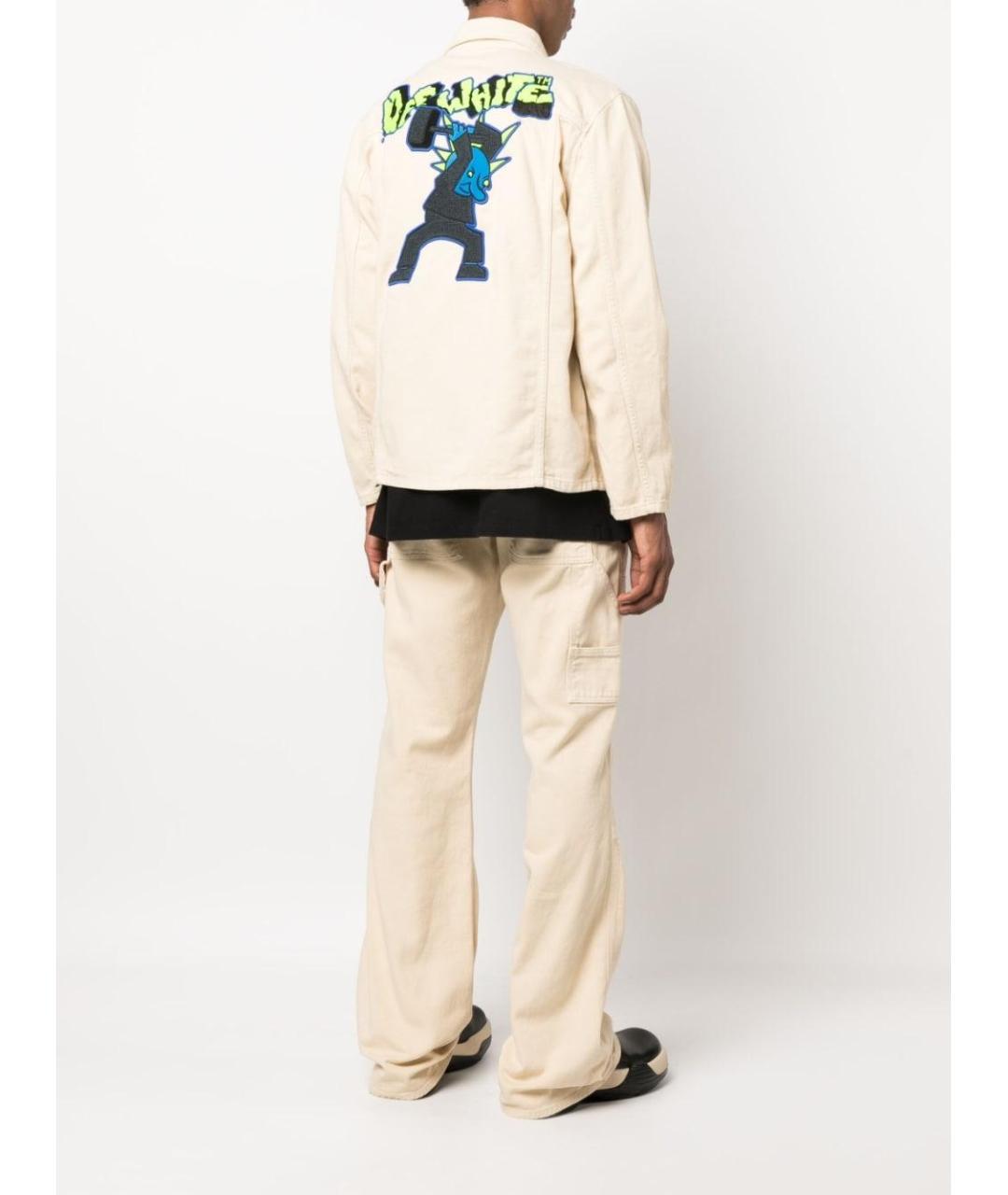 OFF-WHITE Бежевая хлопковая кэжуал рубашка, фото 2