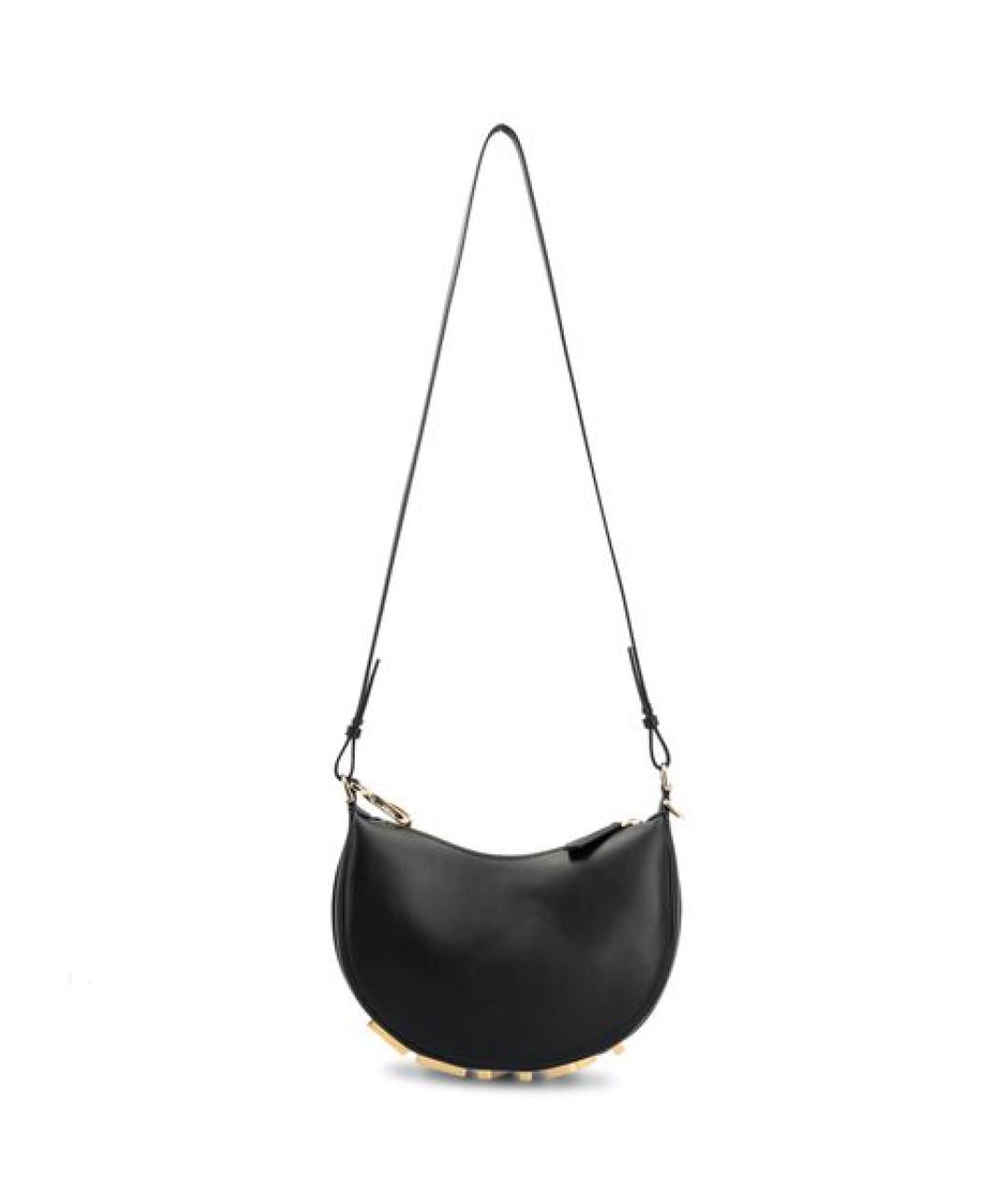 FENDI Черная кожаная сумка через плечо, фото 2