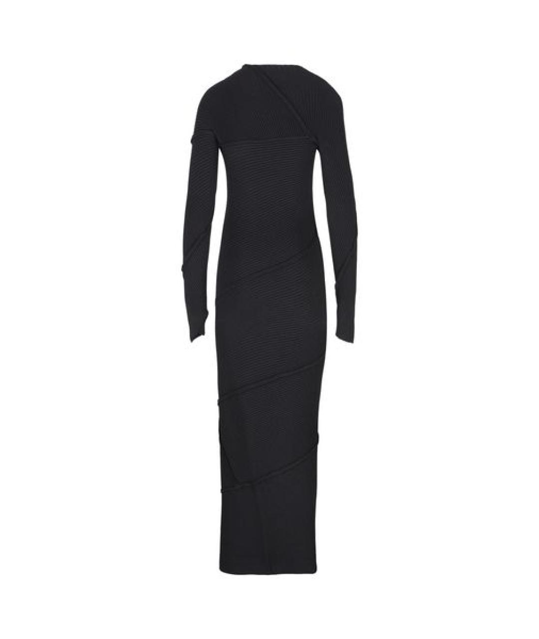 BALENCIAGA Черное вискозное повседневное платье, фото 2