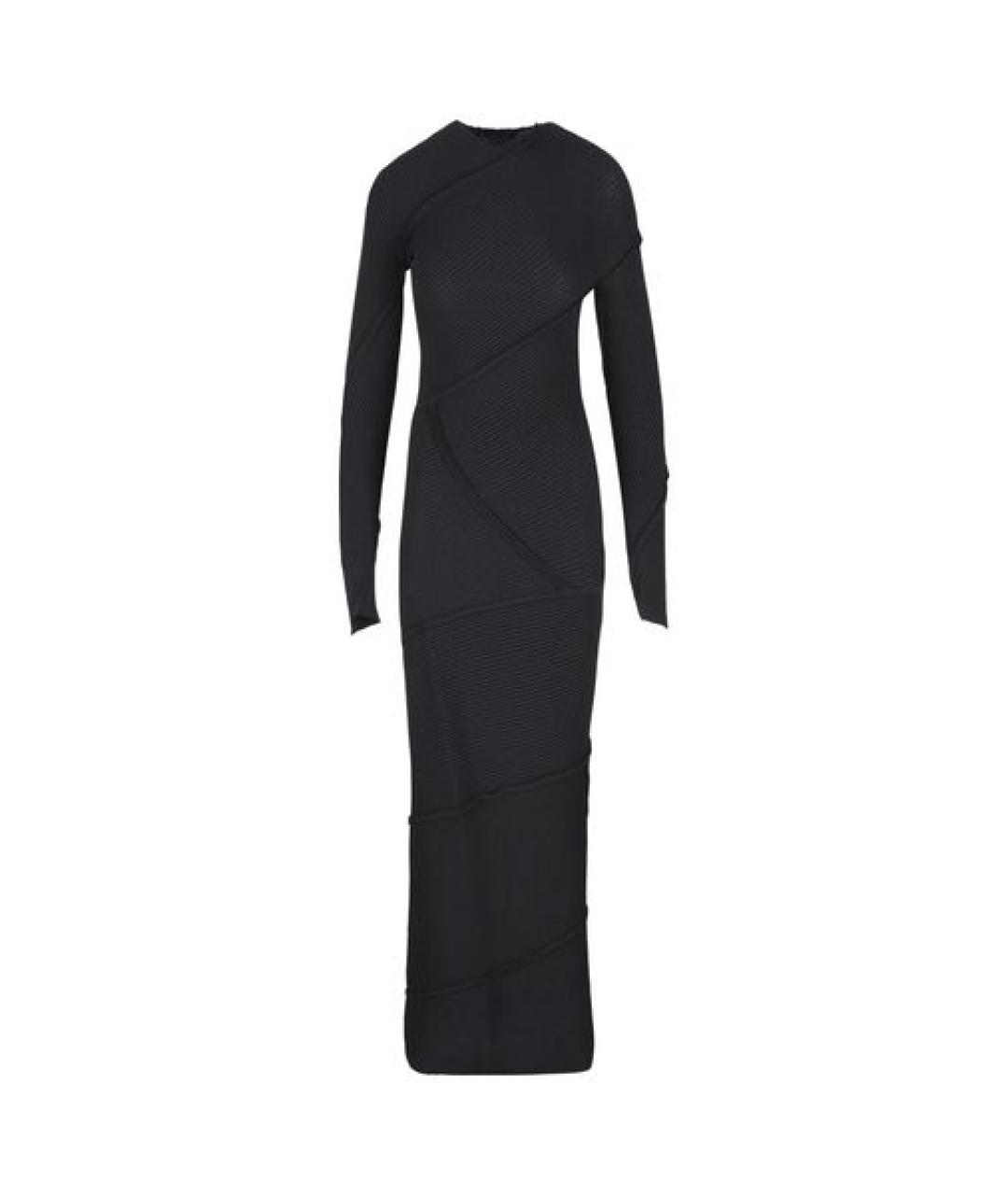 BALENCIAGA Черное вискозное повседневное платье, фото 1