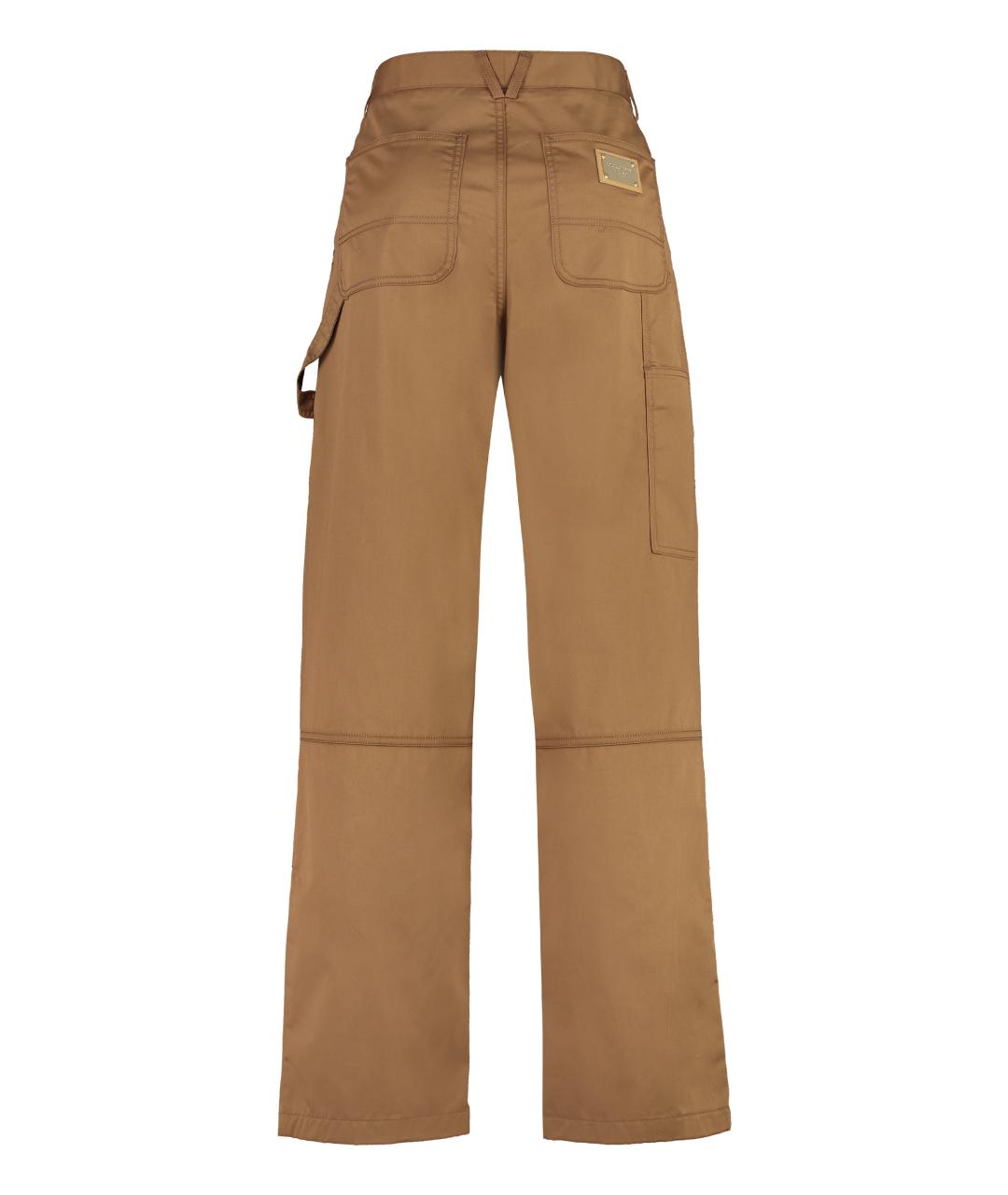 DOLCE&GABBANA Бежевые хлопковые повседневные брюки, фото 2