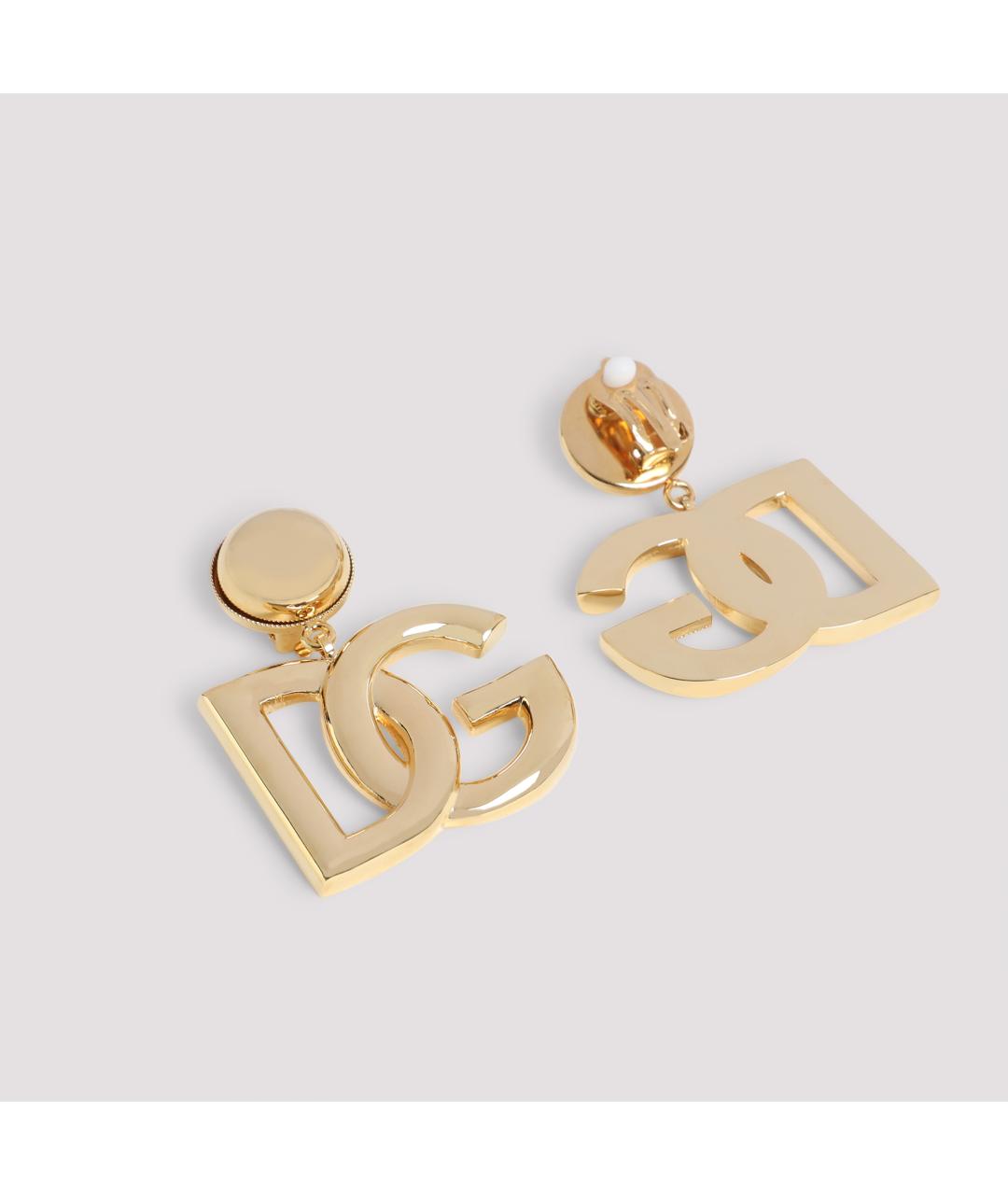 DOLCE&GABBANA Золотые латунные серьги, фото 3