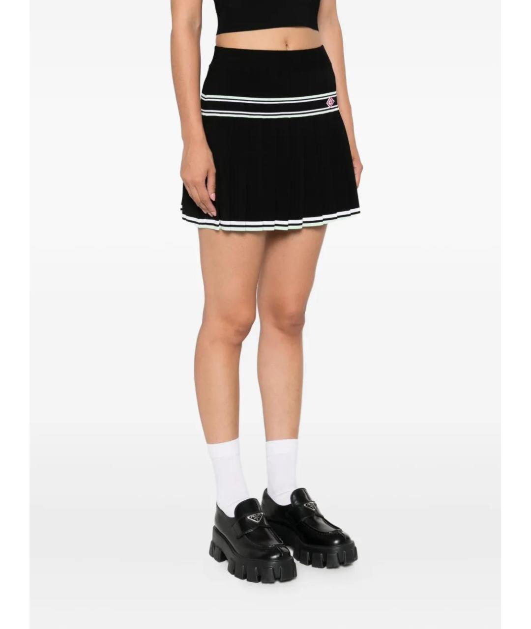 CASABLANCA Черная вискозная юбка мини, фото 3