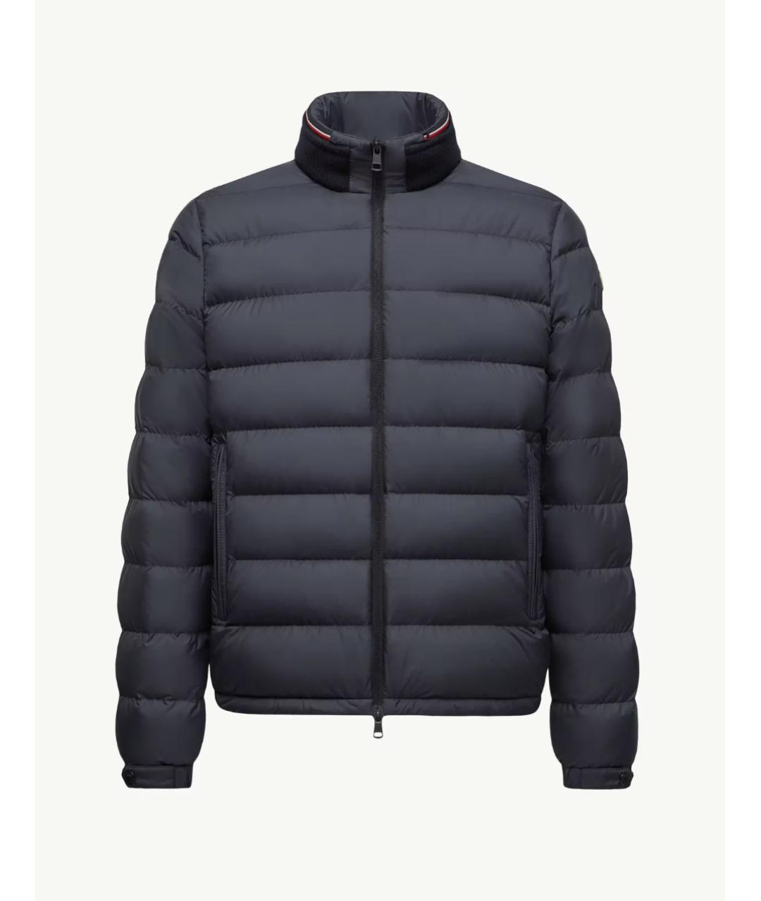 MONCLER Темно-синяя полиэстеровая куртка, фото 6