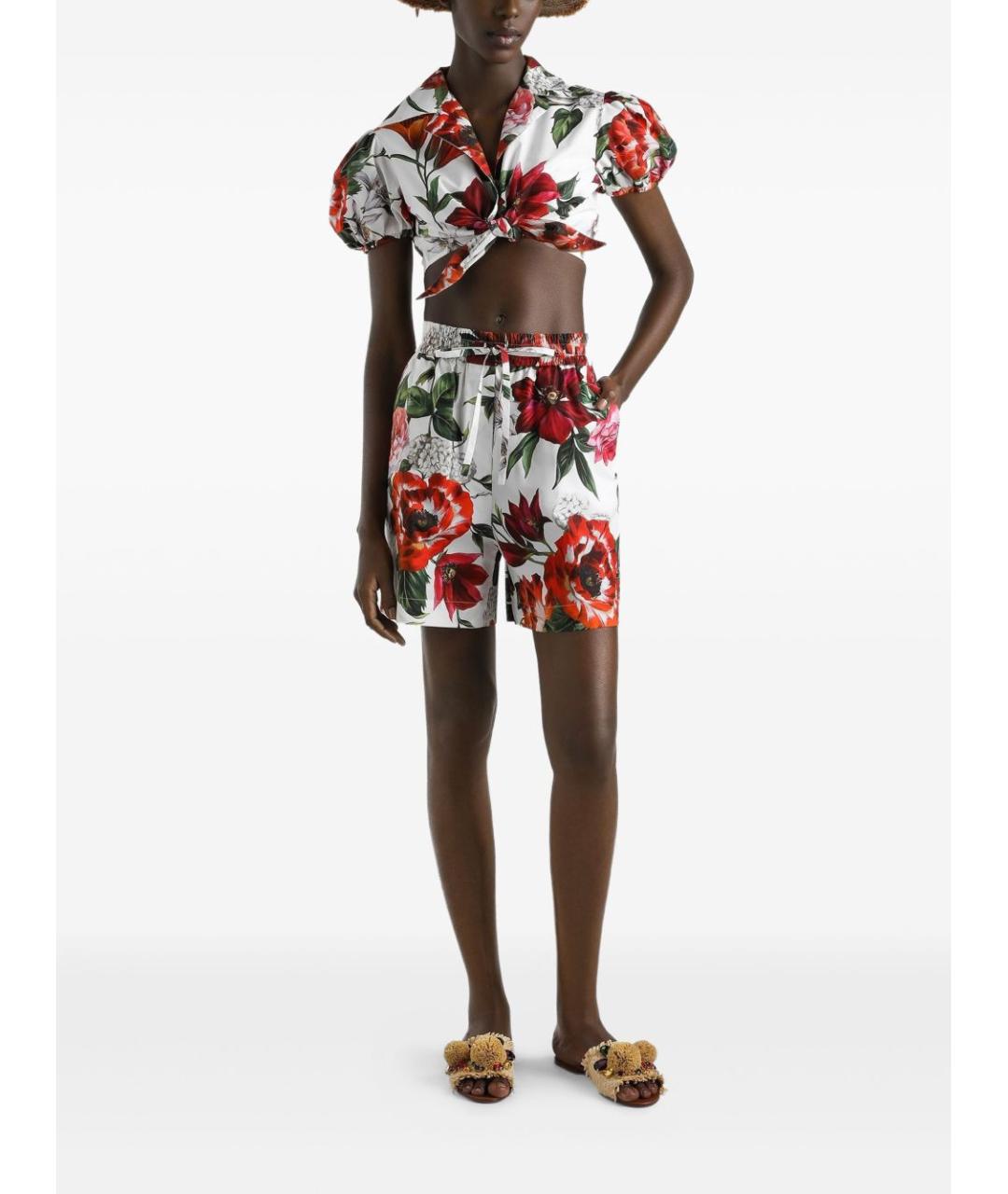 DOLCE&GABBANA Мульти хлопковые шорты, фото 3