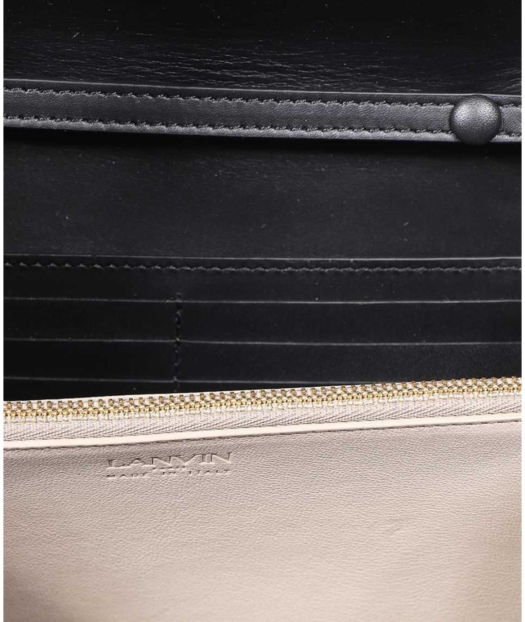 LANVIN Черная кожаная сумка с короткими ручками, фото 3