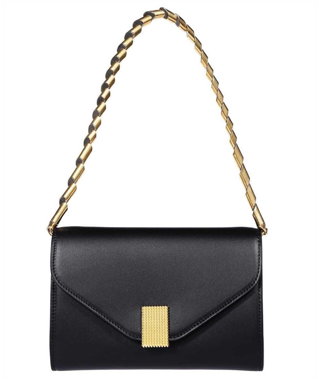 LANVIN Черная кожаная сумка с короткими ручками, фото 1