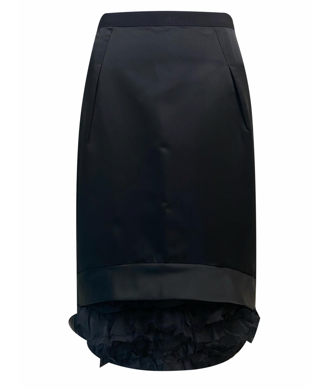 VALENTINO ROMA Черная полиэстеровая юбка миди, фото 1