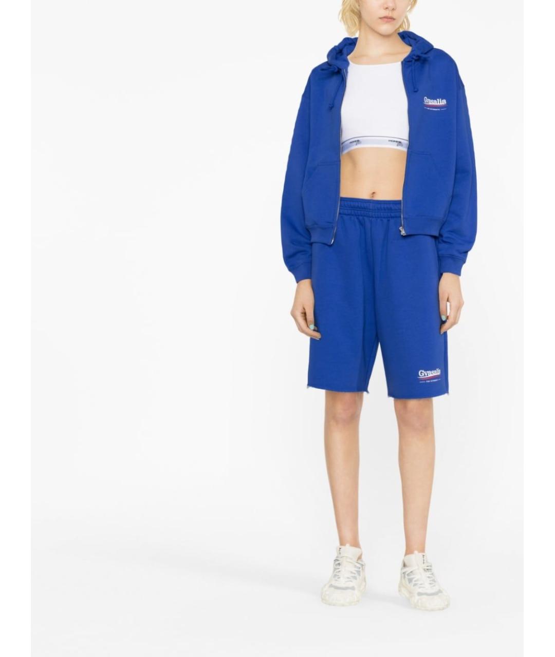 VETEMENTS Синие хлопковые шорты, фото 2