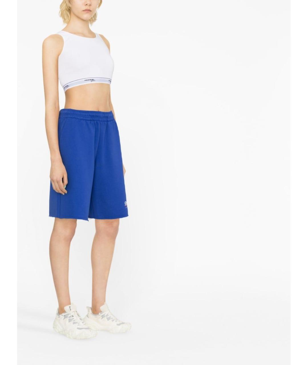 VETEMENTS Синие хлопковые шорты, фото 4