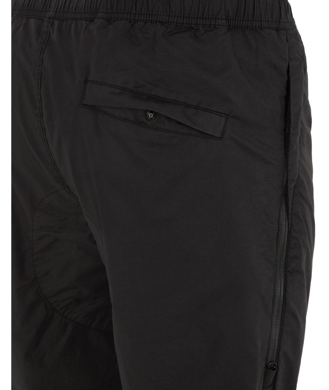 STONE ISLAND Черные хлопковые повседневные брюки, фото 4