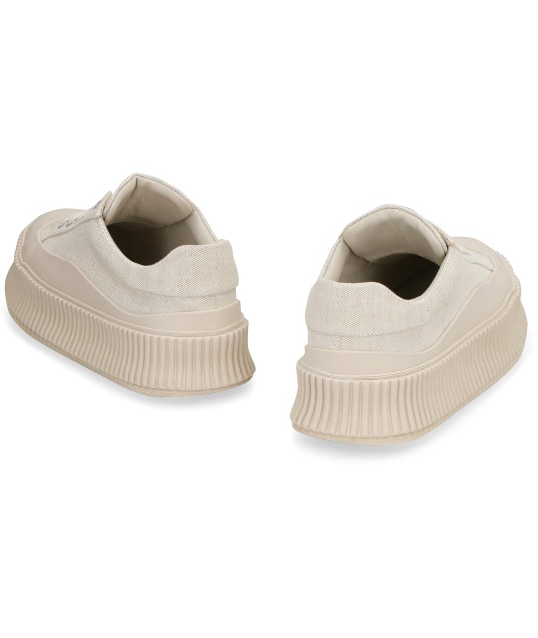 JIL SANDER Бежевые текстильные кроссовки, фото 3