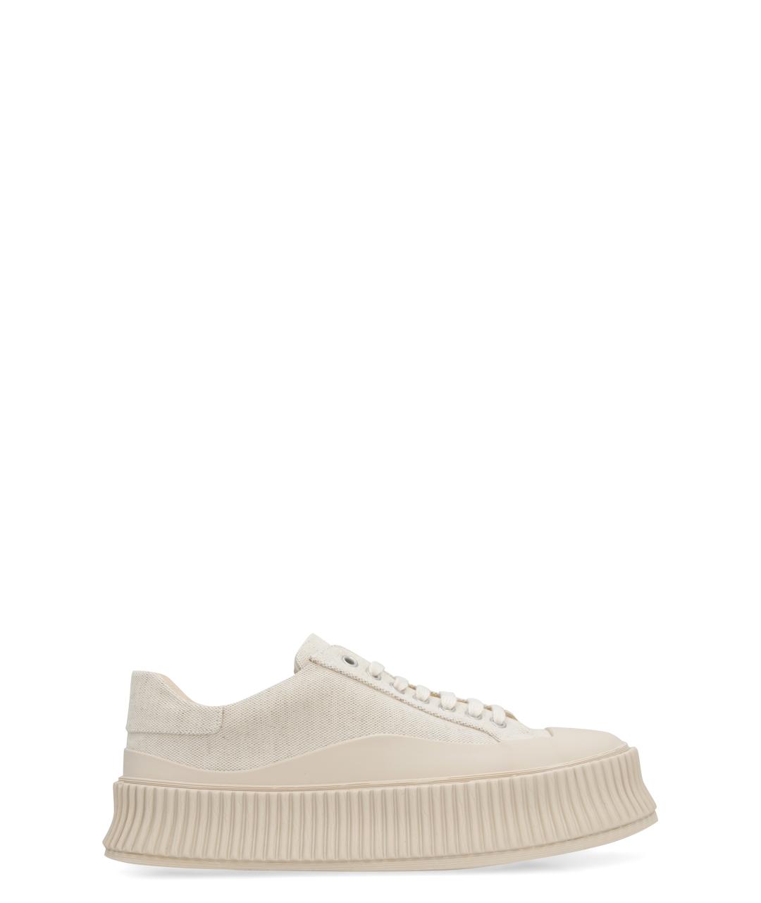 JIL SANDER Бежевые текстильные кроссовки, фото 1