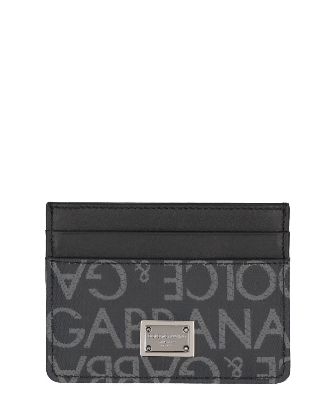 DOLCE&GABBANA Черный кожаный кардхолдер, фото 1