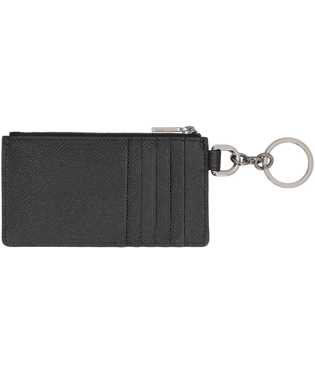 DOLCE&GABBANA Черный кожаный кардхолдер, фото 2