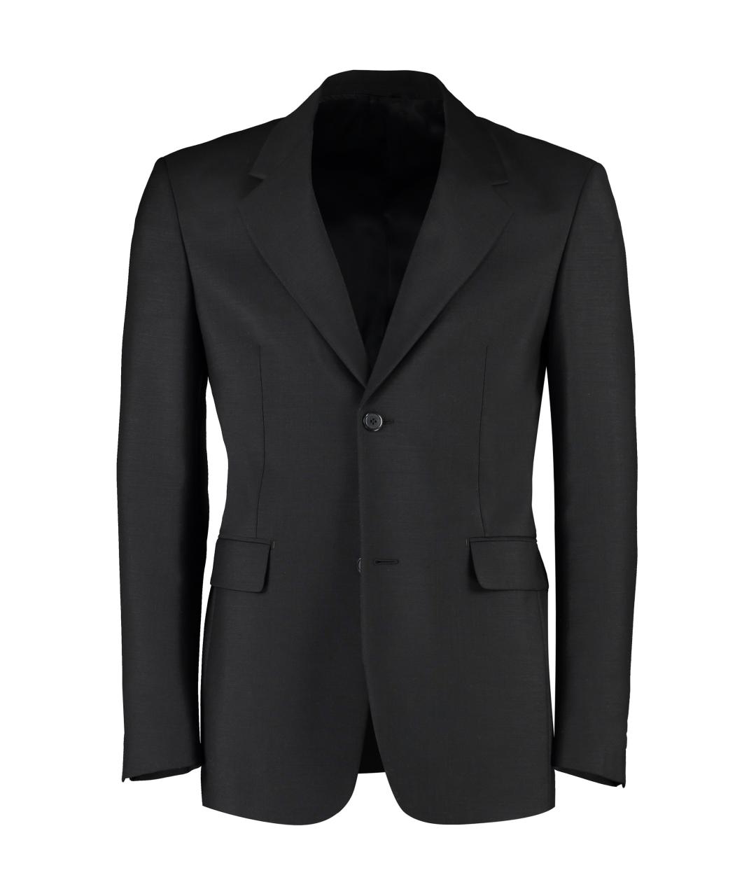 PRADA Черный шерстяной пиджак, фото 1