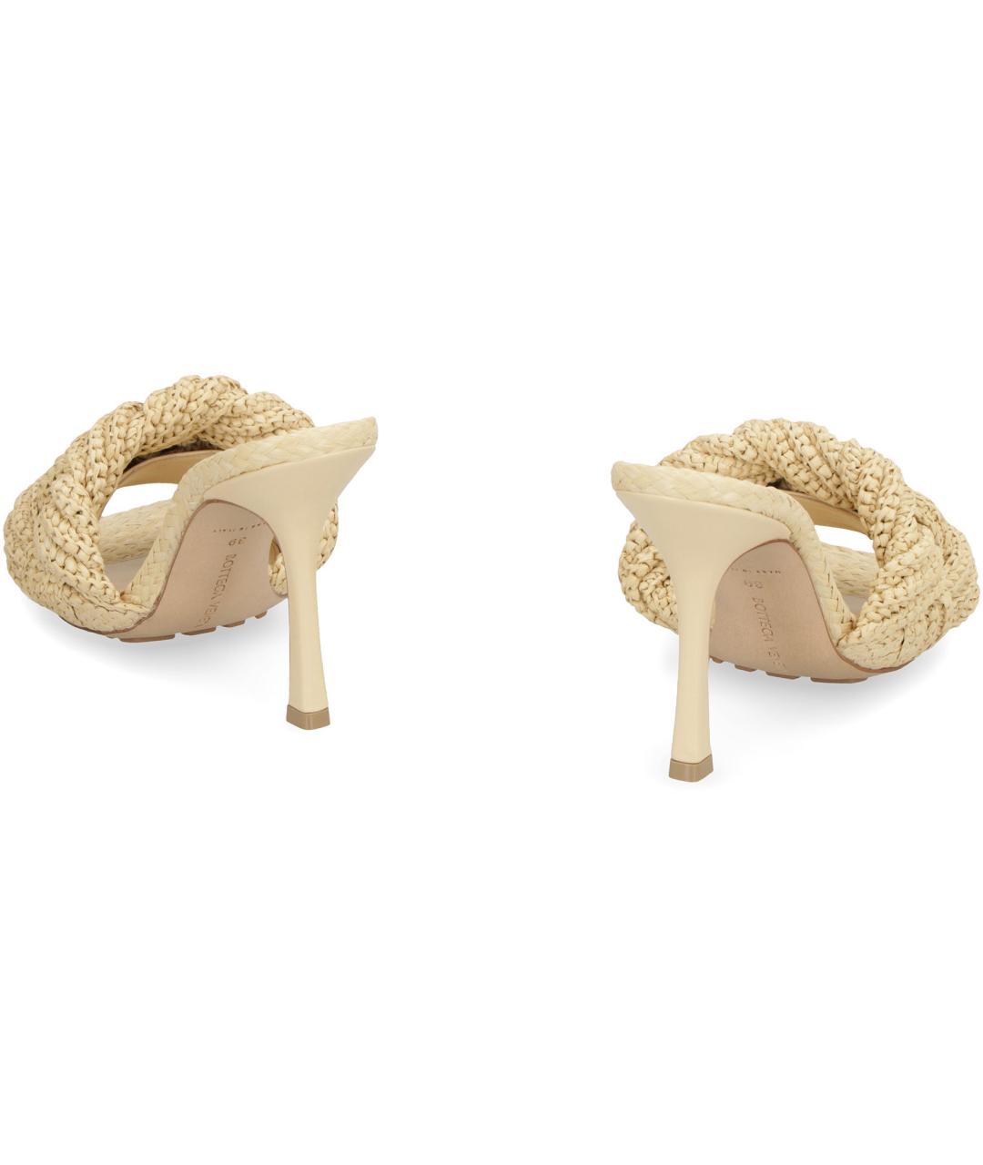 BOTTEGA VENETA Бежевые мюли, фото 3