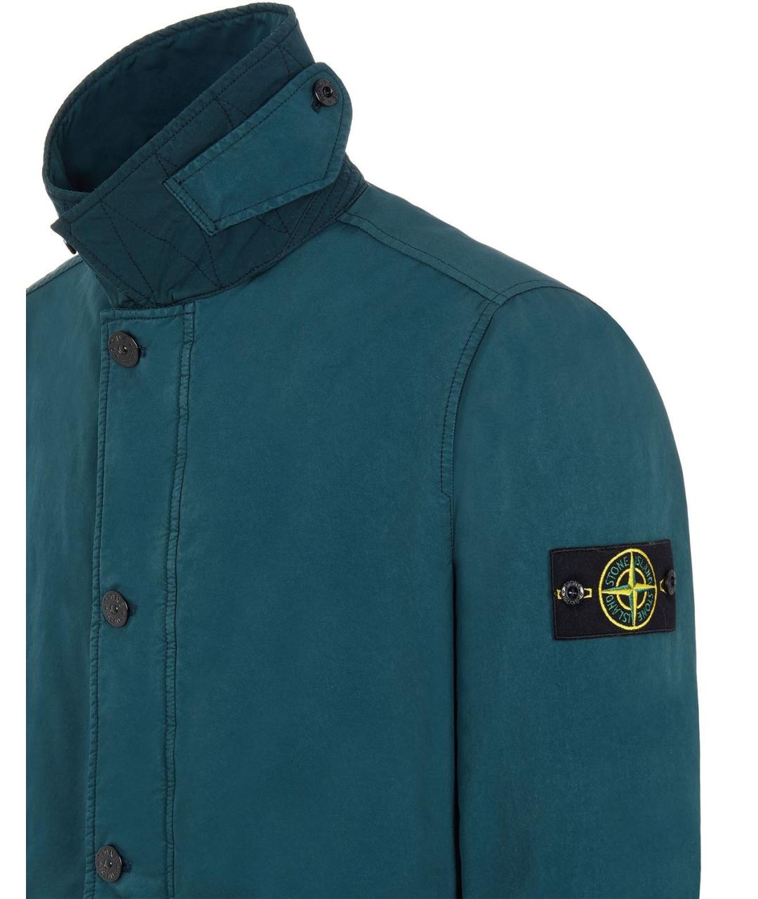STONE ISLAND Зеленая полиэстеровая куртка, фото 3