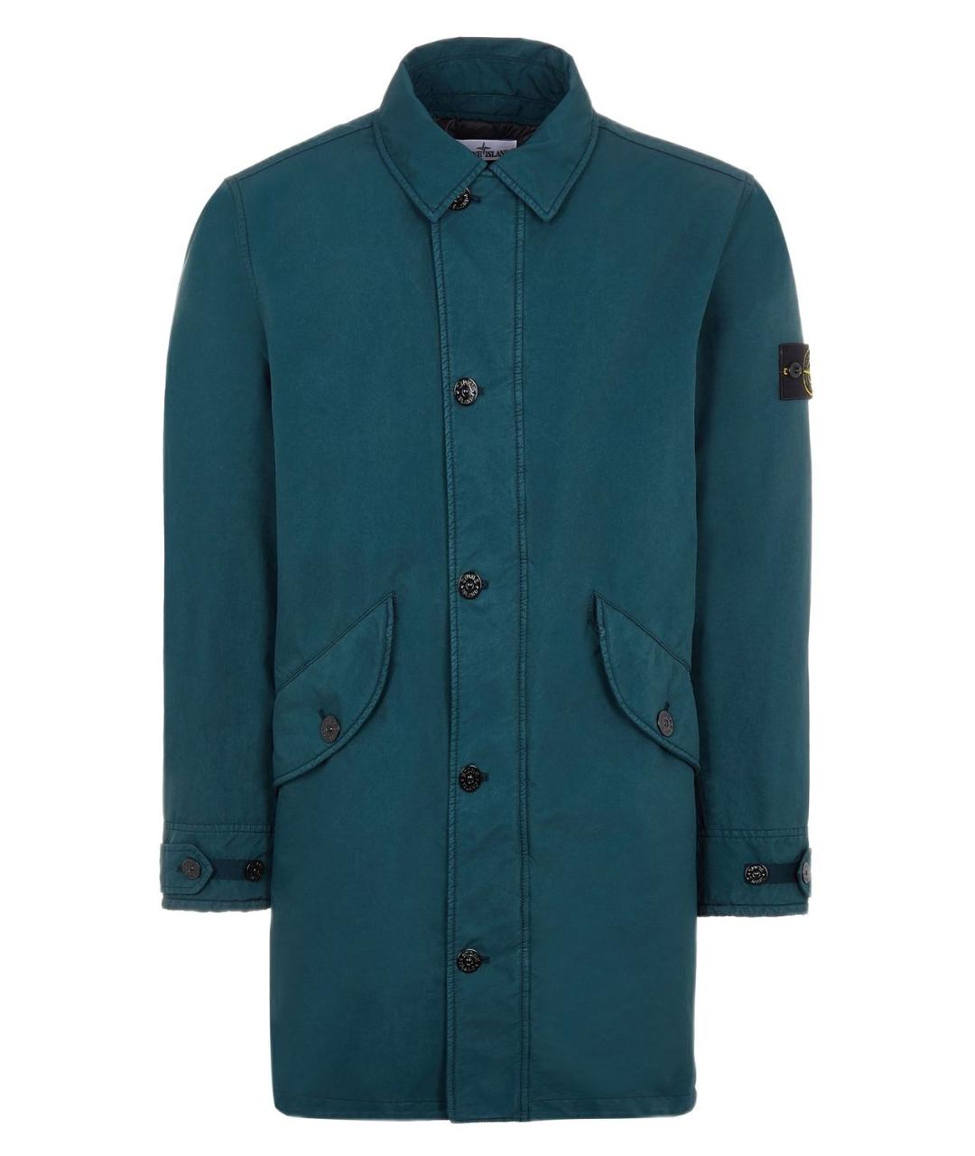 STONE ISLAND Зеленая полиэстеровая куртка, фото 1