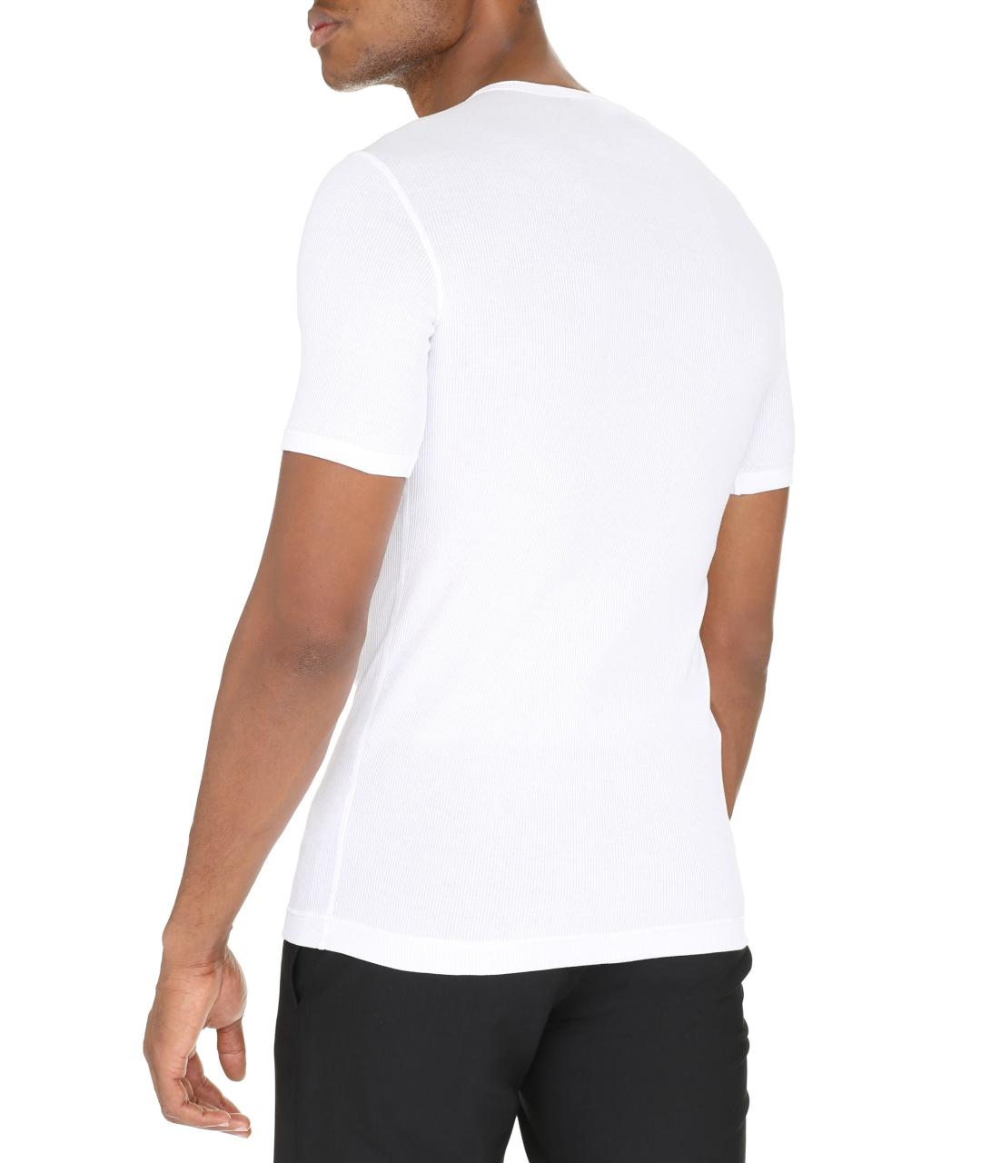 DOLCE&GABBANA Белая хлопковая футболка, фото 4