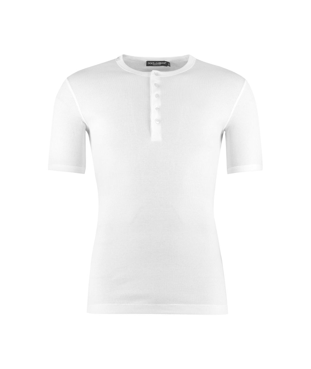 DOLCE&GABBANA Белая хлопковая футболка, фото 1
