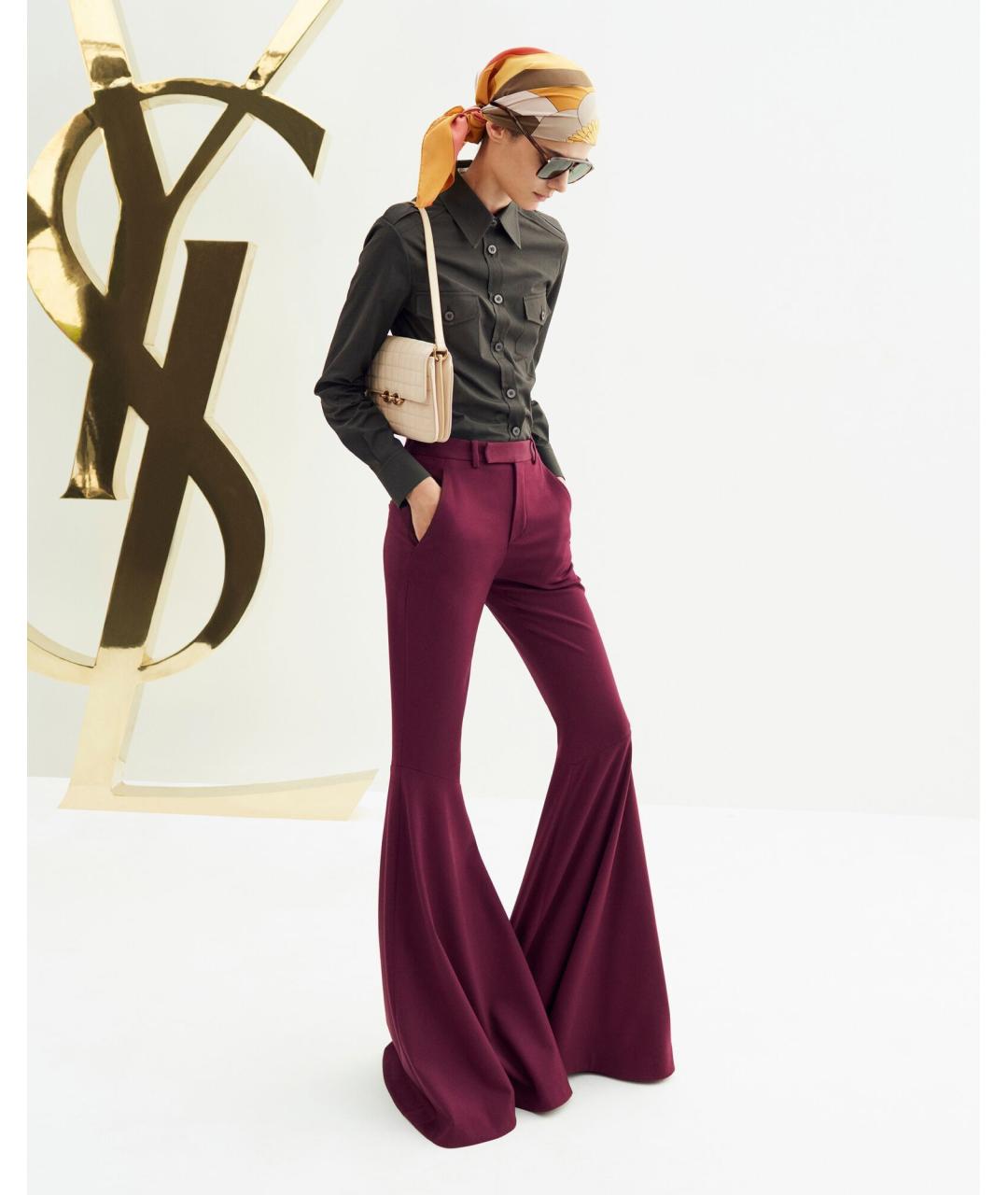 SAINT LAURENT Хаки хлопковая рубашка, фото 2