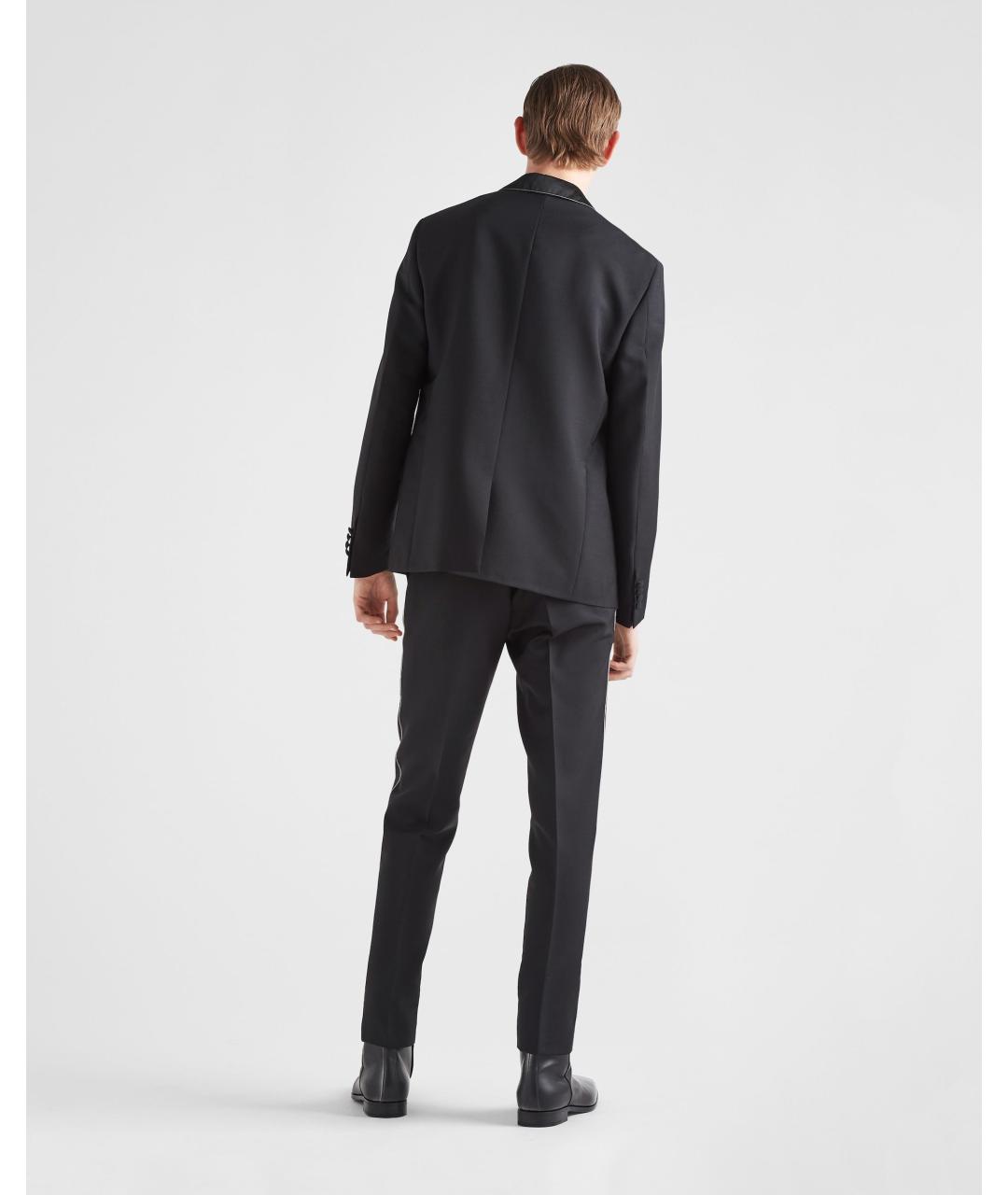 PRADA Черные полиэстеровые повседневные брюки, фото 3