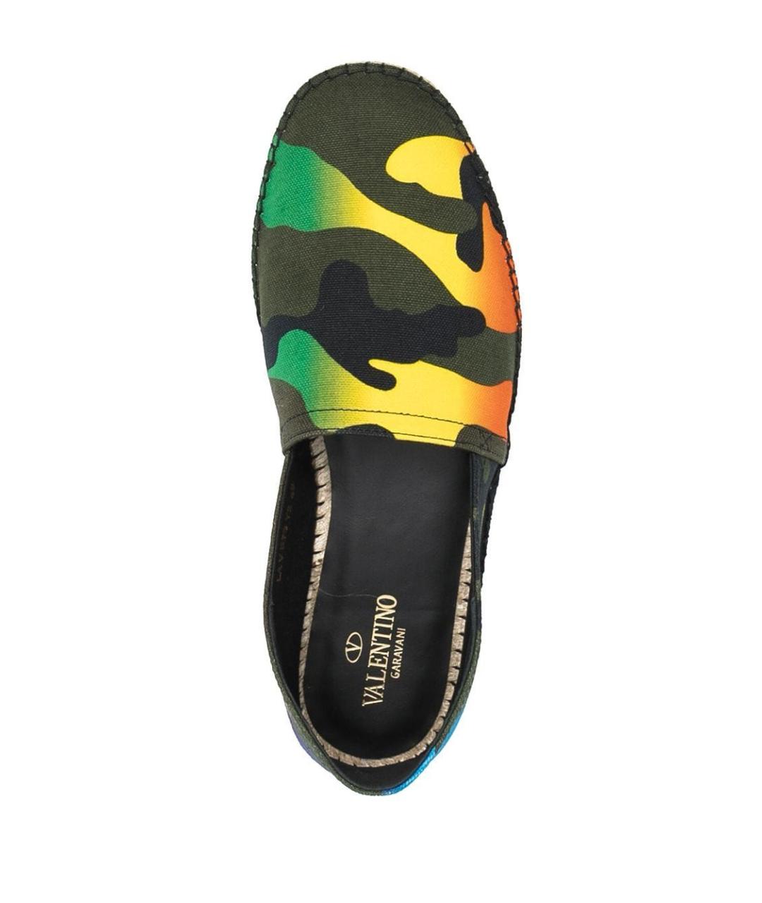 VALENTINO Мульти текстильные слипоны, фото 4