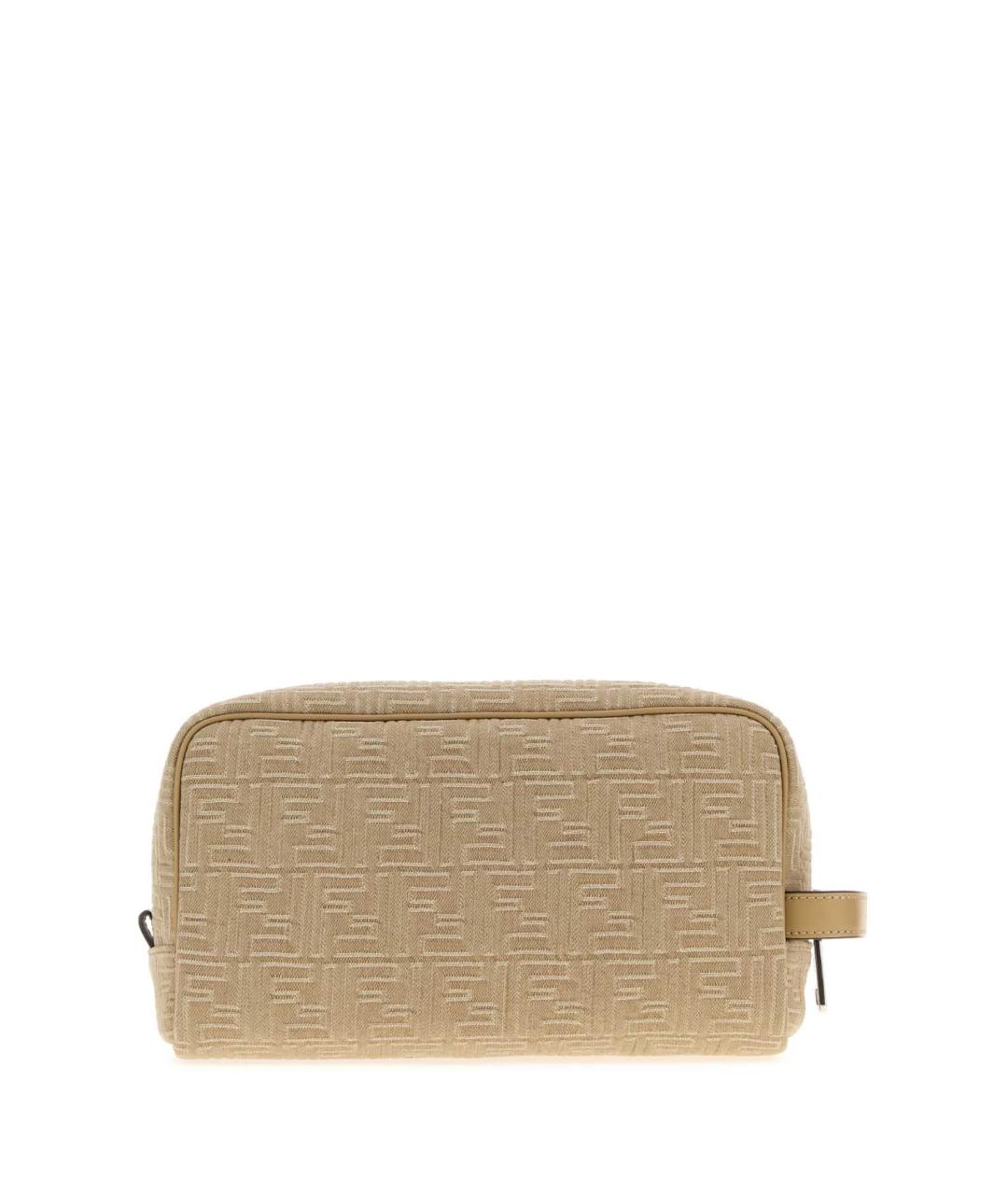 FENDI Бежевая хлопковая барсетка, фото 1