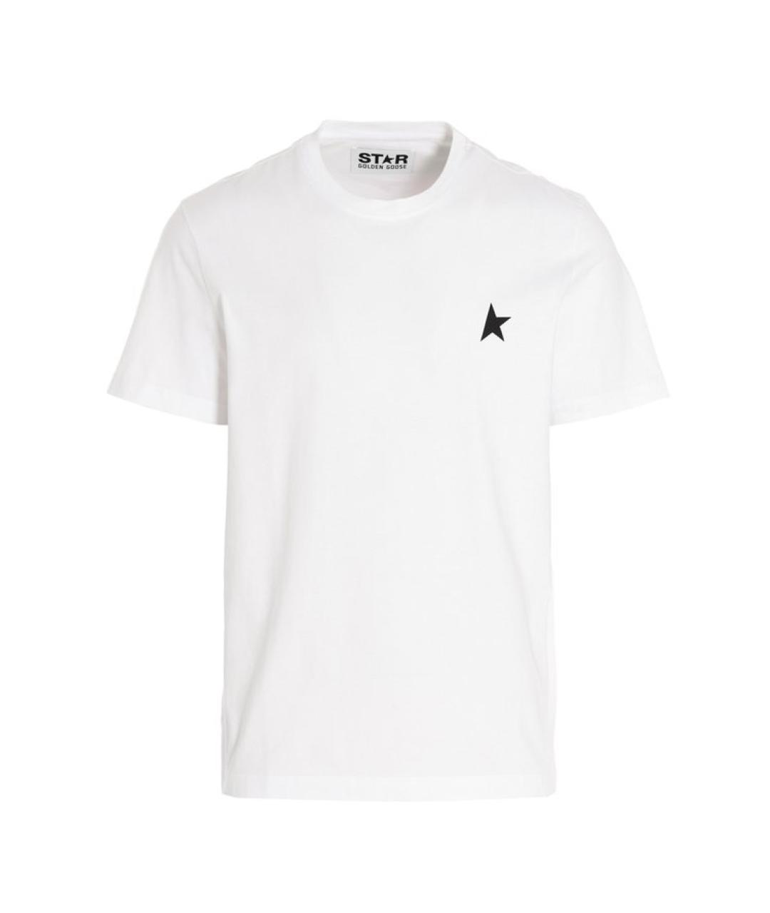 GOLDEN GOOSE DELUXE BRAND Белая хлопковая футболка, фото 1