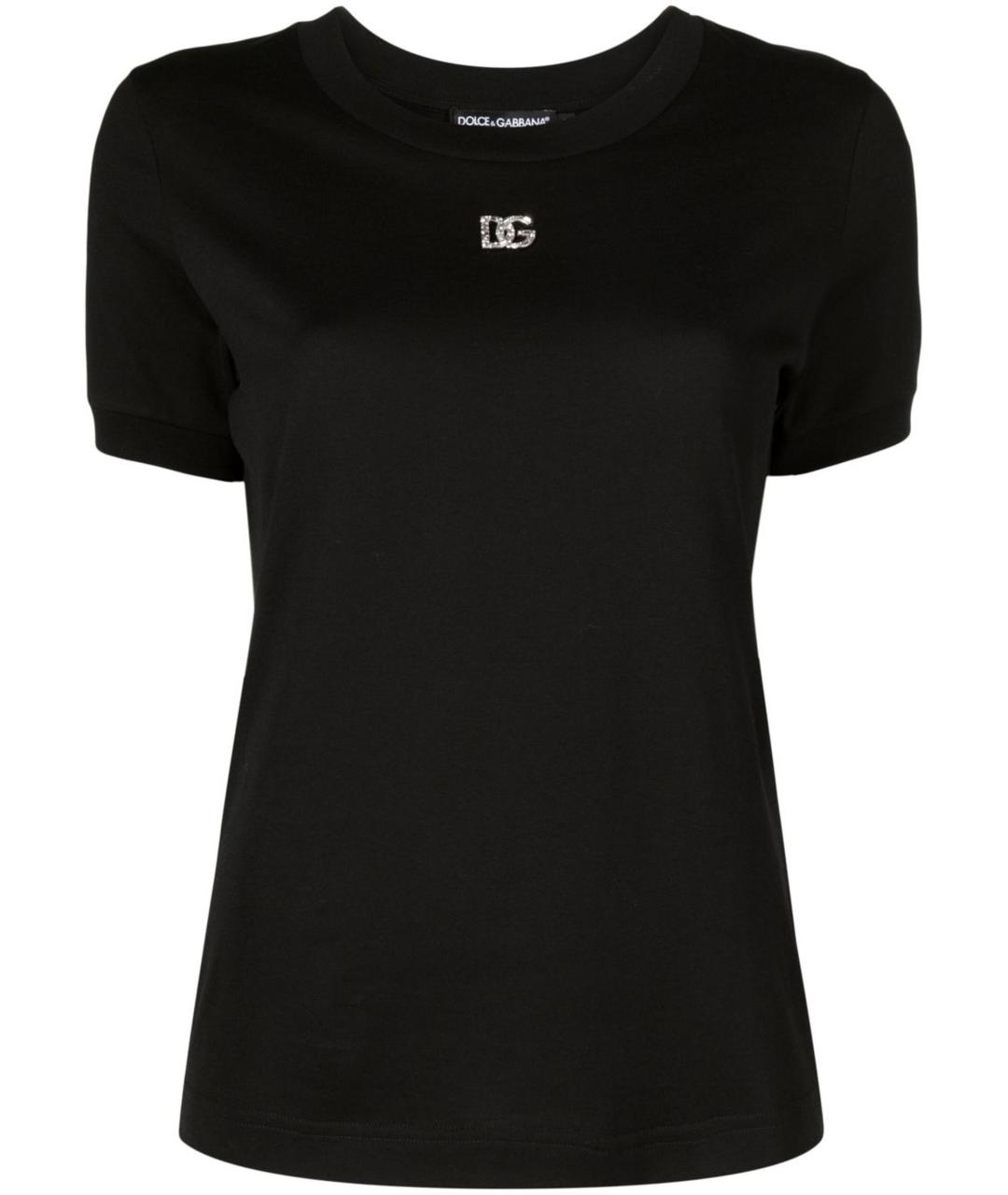 DOLCE&GABBANA Черная хлопковая футболка, фото 1