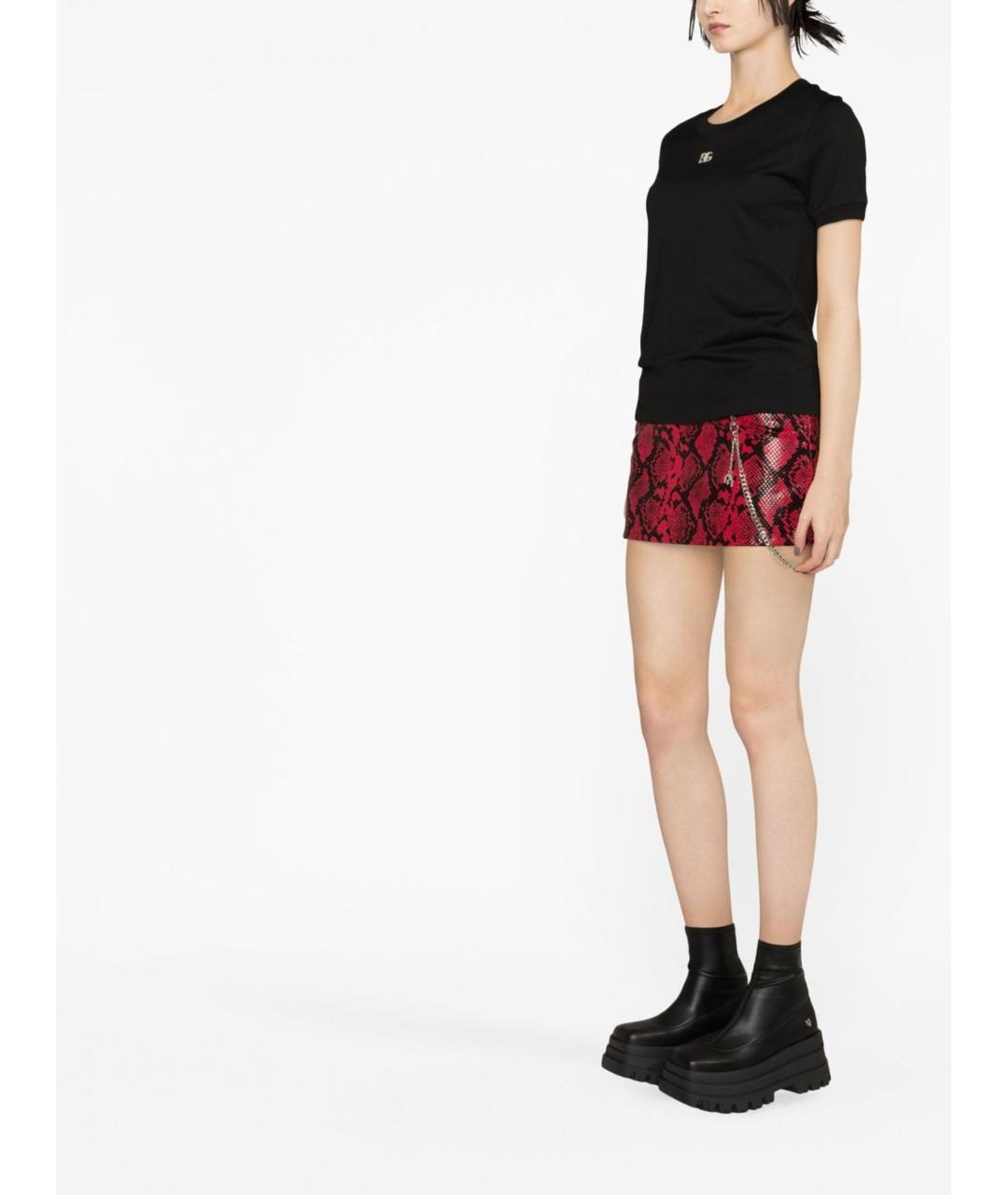 DOLCE&GABBANA Черная хлопковая футболка, фото 3