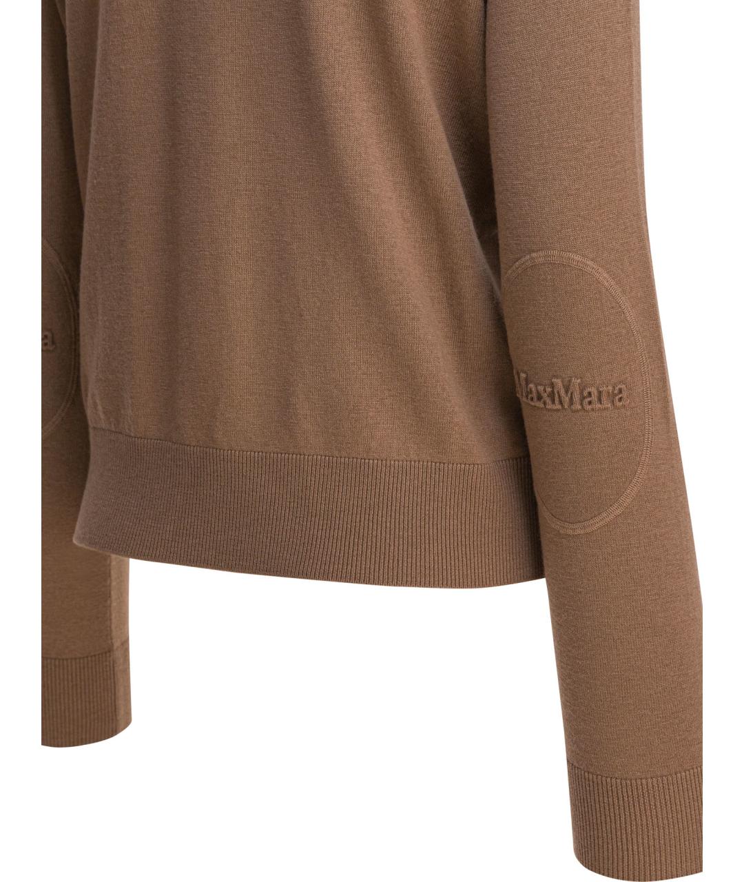 'S MAX MARA Коричневый шерстяной джемпер / свитер, фото 4