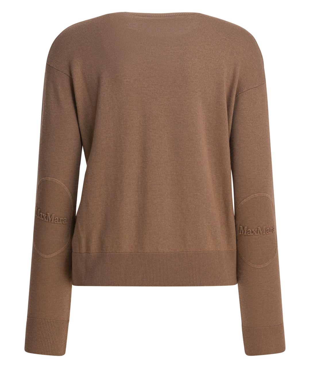 'S MAX MARA Коричневый шерстяной джемпер / свитер, фото 2