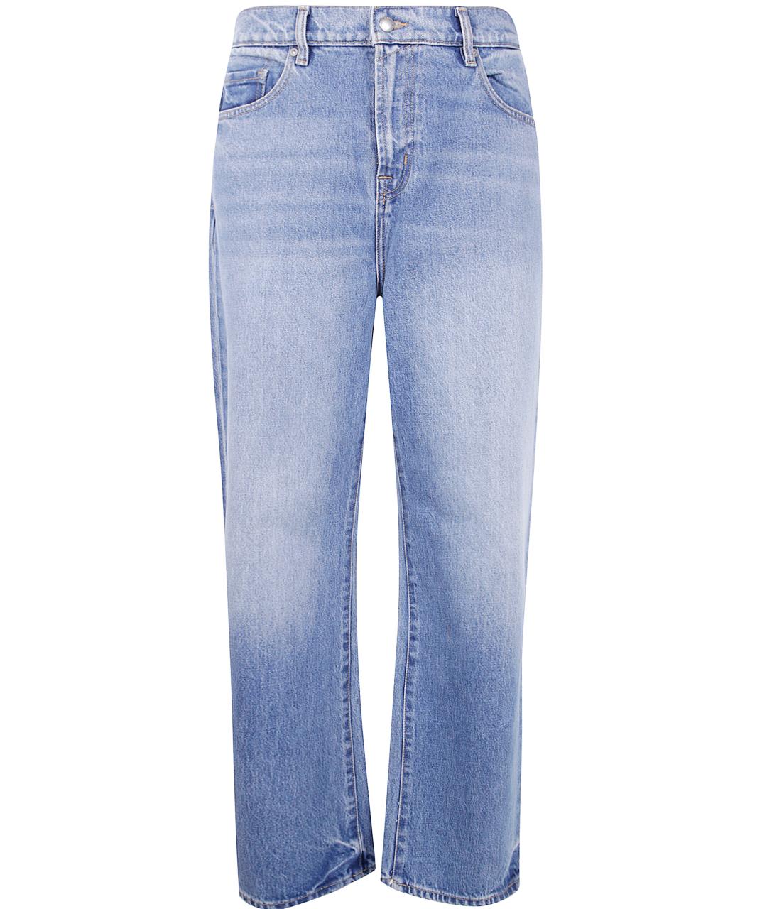 7 FOR ALL MANKIND Голубые хлопковые прямые джинсы, фото 1