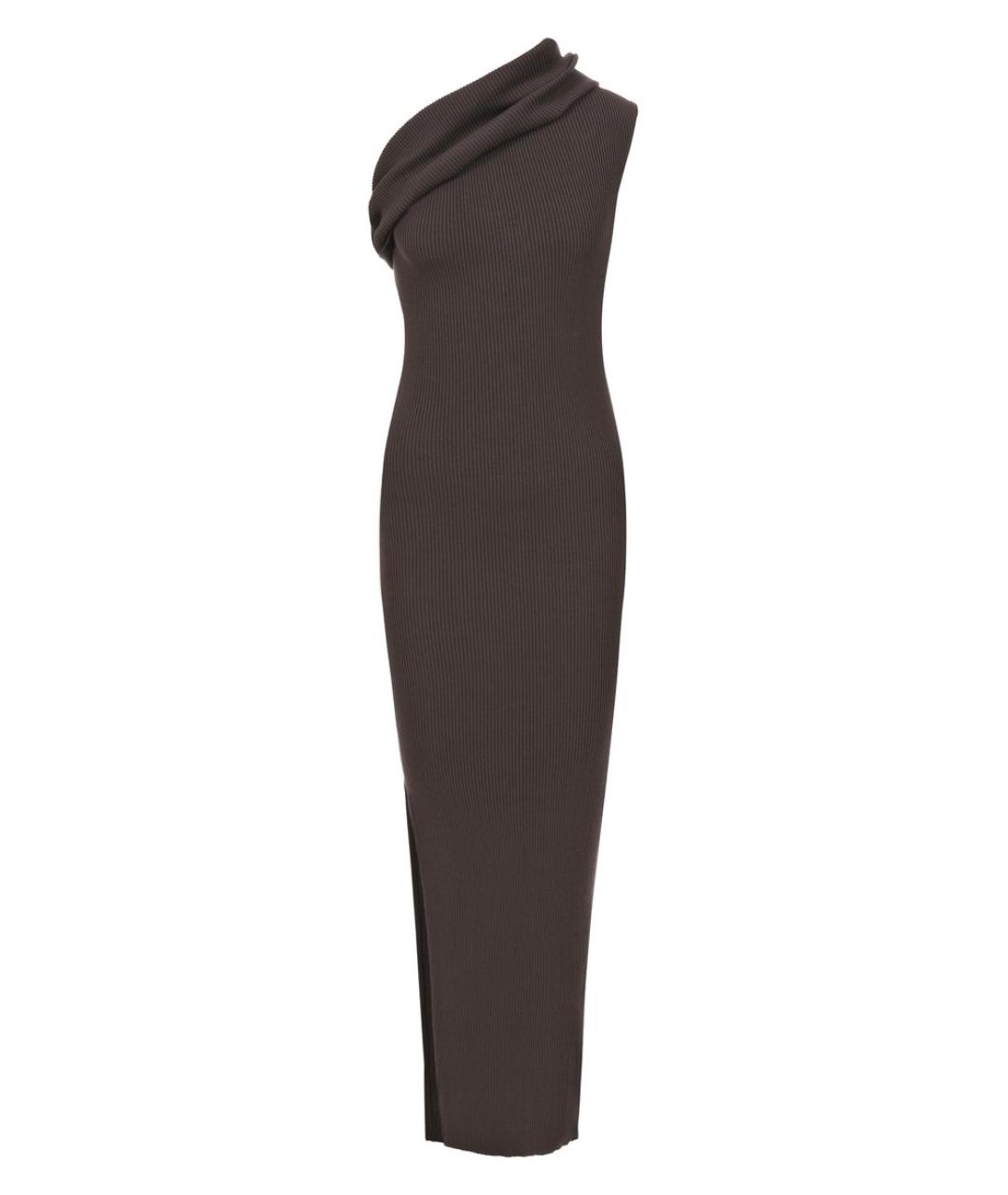 RICK OWENS Коричневое вискозное повседневное платье, фото 1