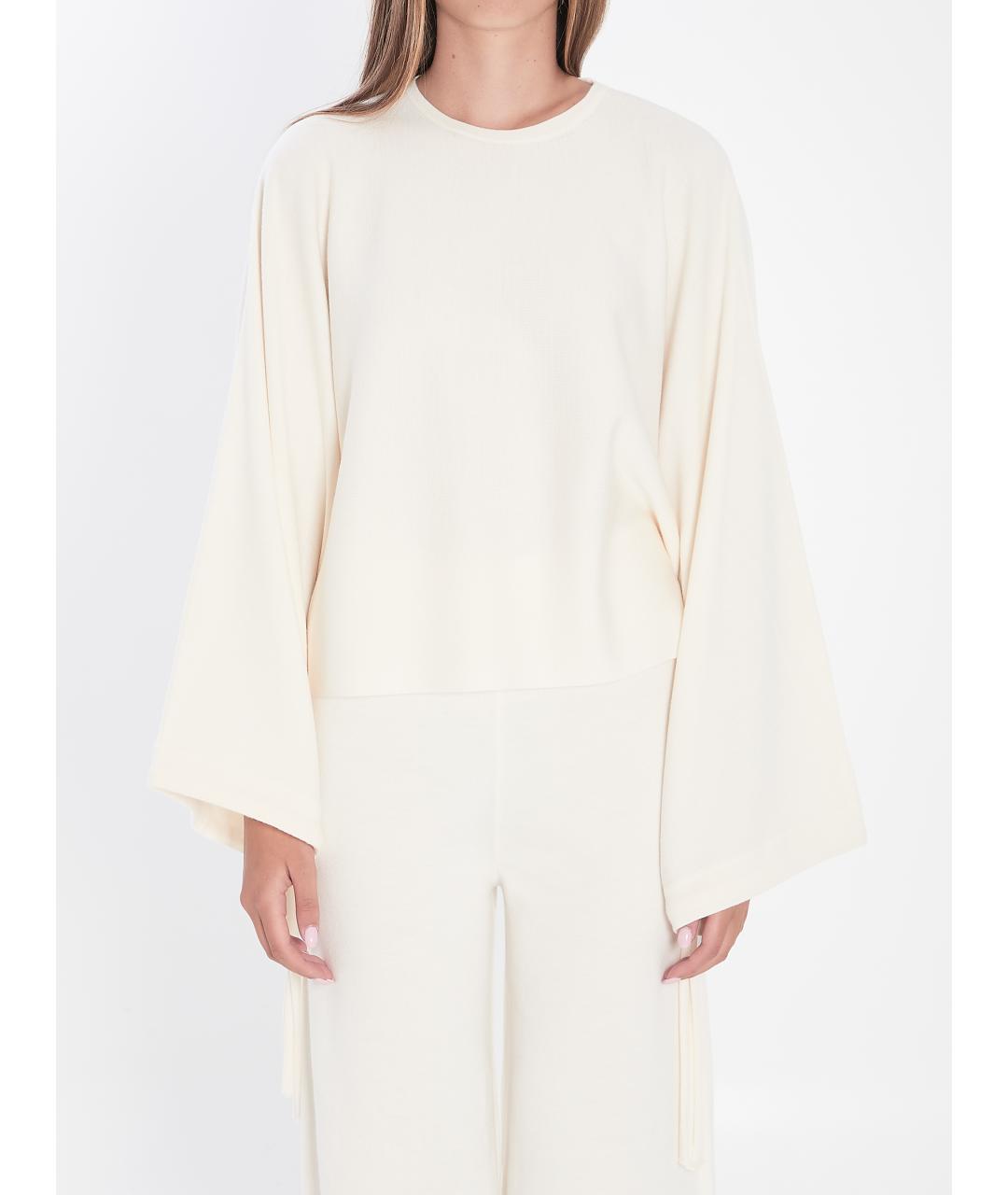 MAX MARA Белый шерстяной джемпер / свитер, фото 2