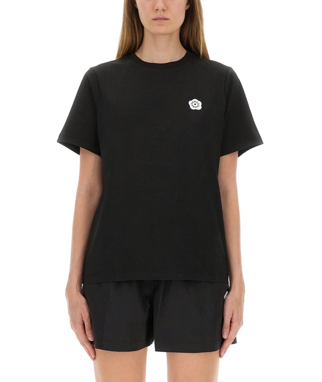 KENZO Черная хлопковая футболка, фото 4