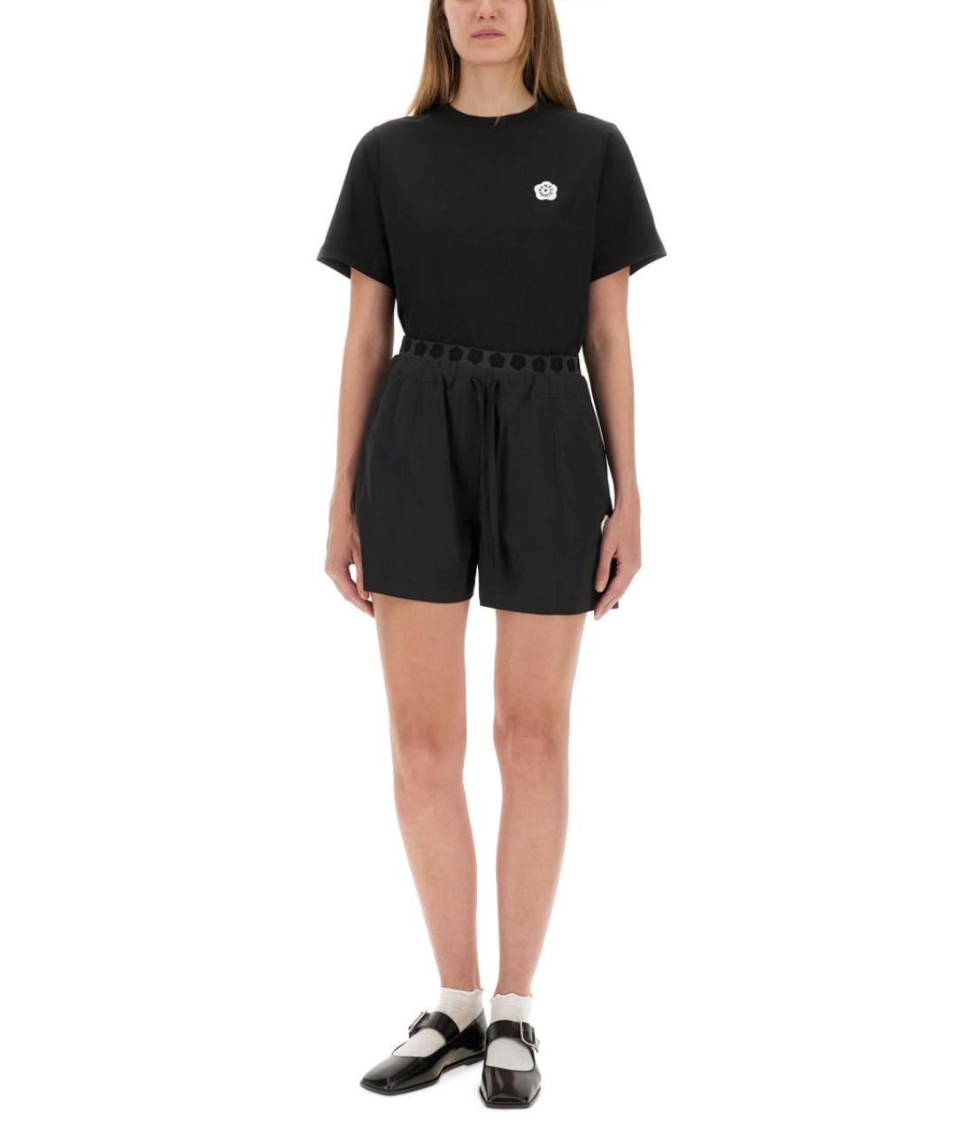 KENZO Черная хлопковая футболка, фото 2