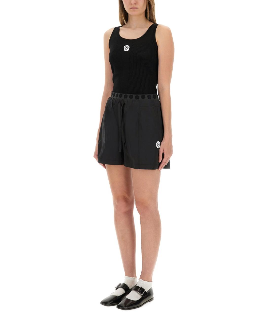 KENZO Черная вискозная майка, фото 4