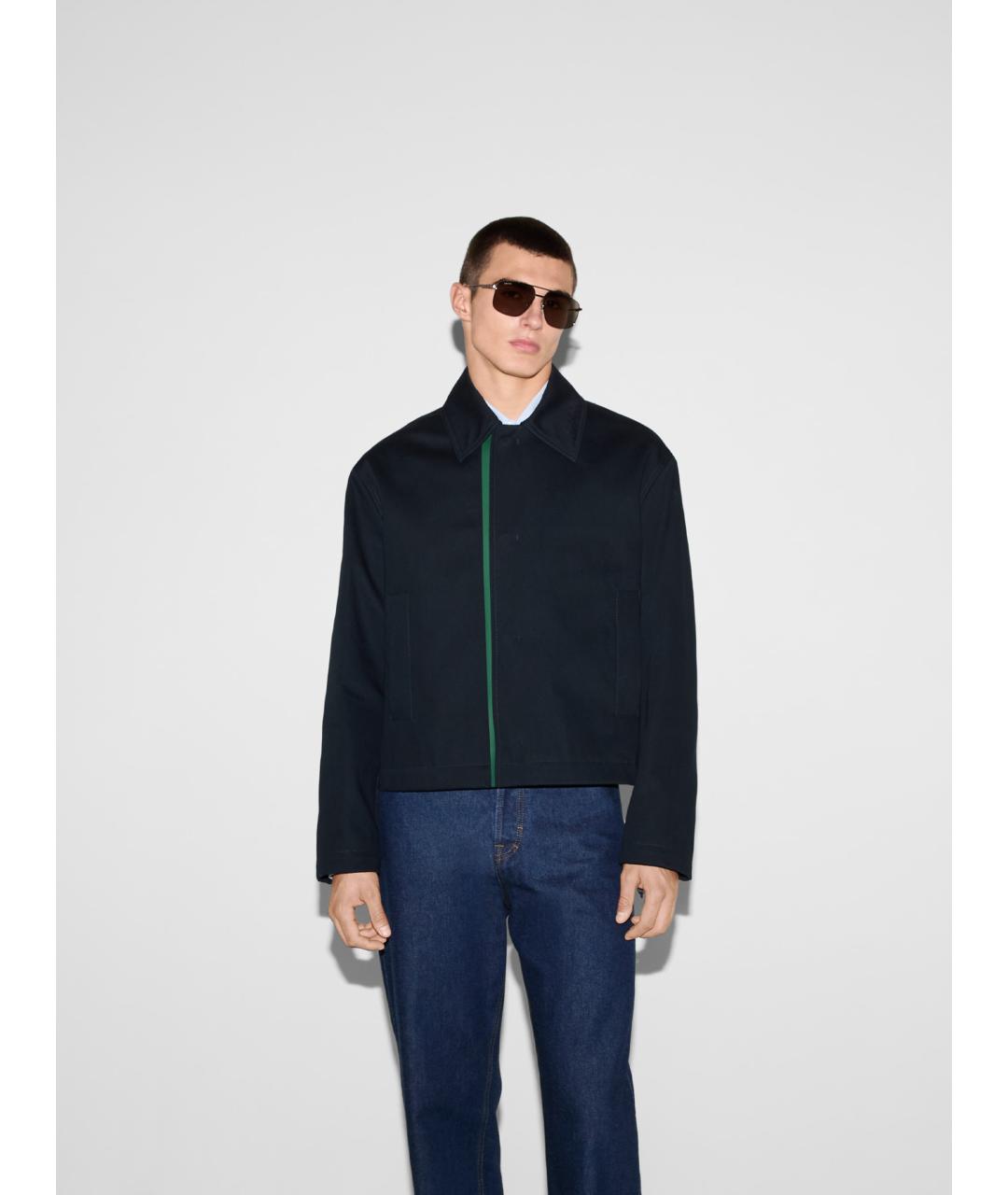 GUCCI Темно-синяя хлопковая куртка, фото 3