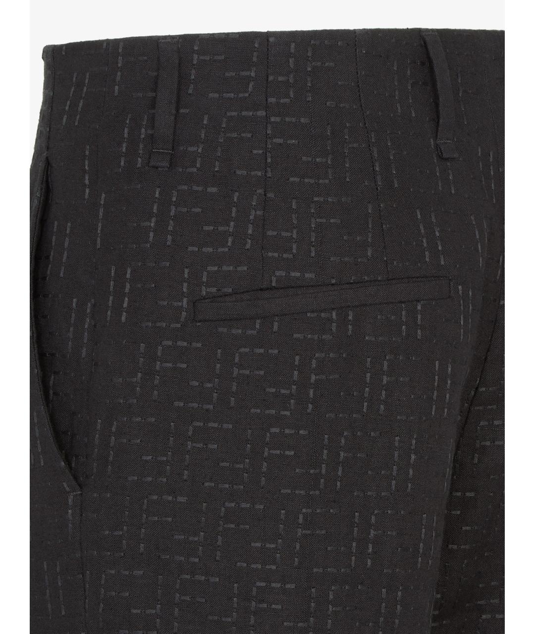 FENDI Черные повседневные брюки, фото 3