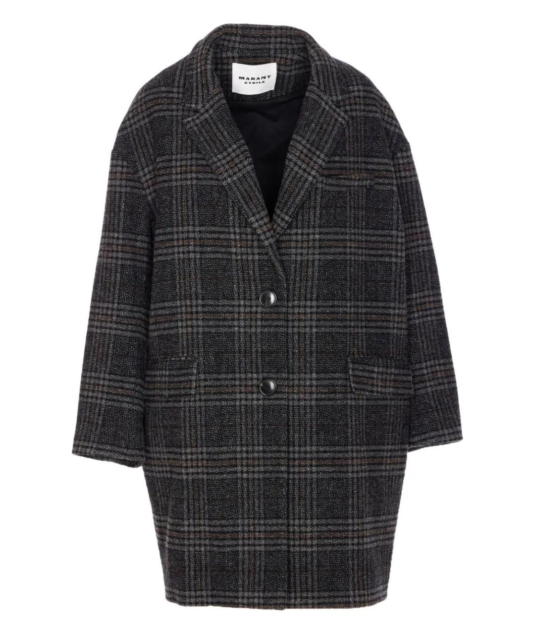 ISABEL MARANT Серое шерстяное пальто, фото 1