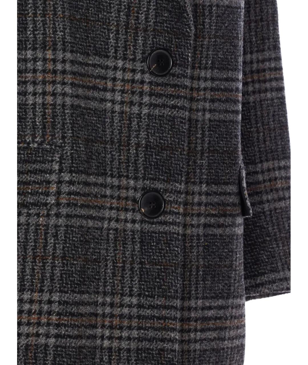 ISABEL MARANT Серое шерстяное пальто, фото 3