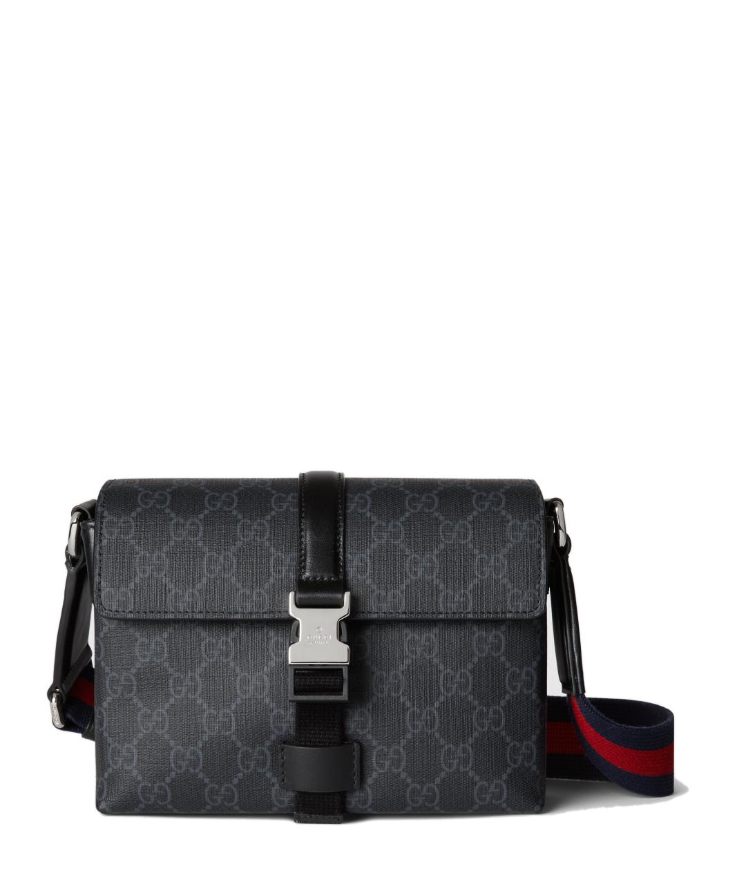 GUCCI Черная кожаная сумка на плечо, фото 1