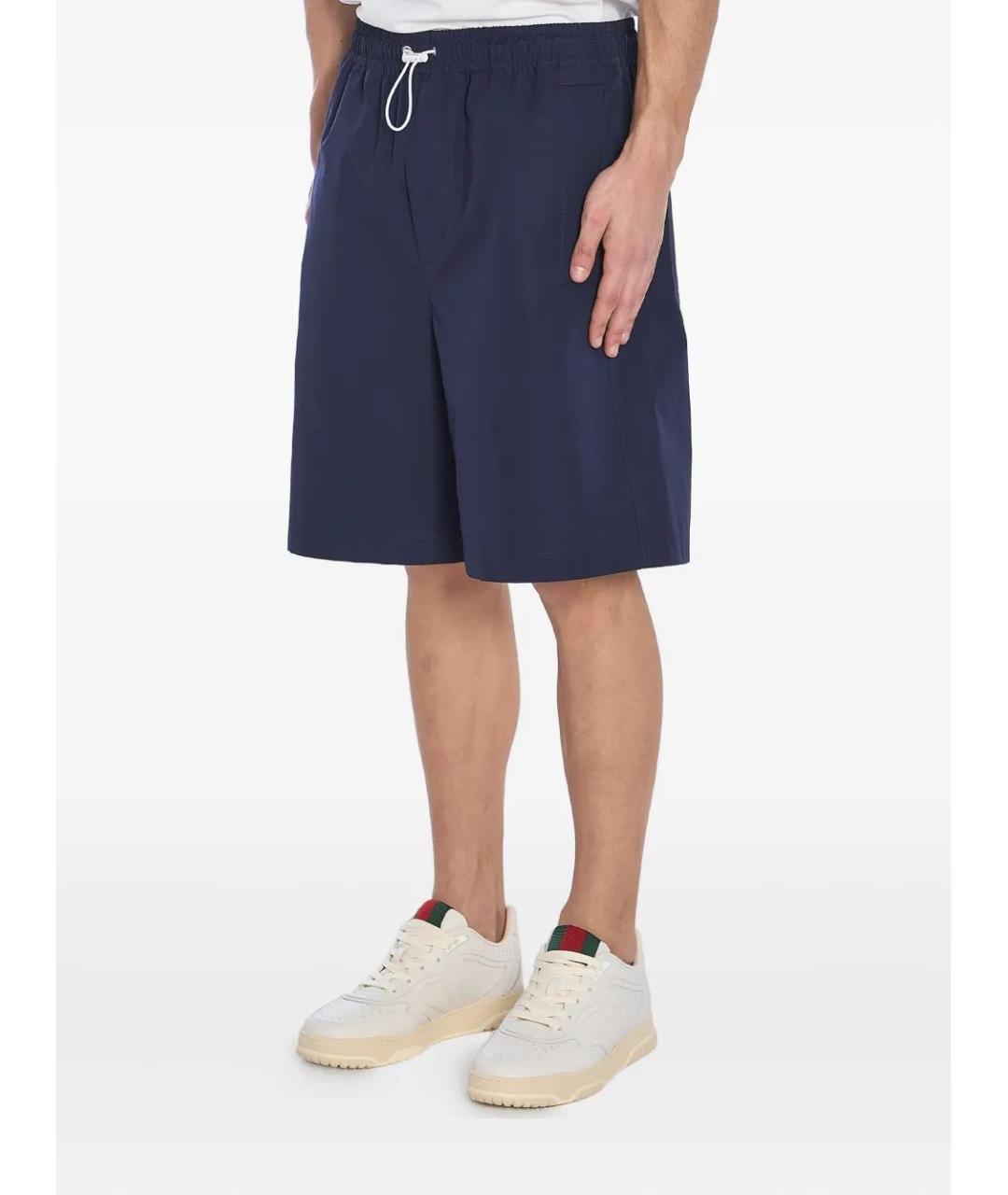 GUCCI Синие хлопковые шорты, фото 2