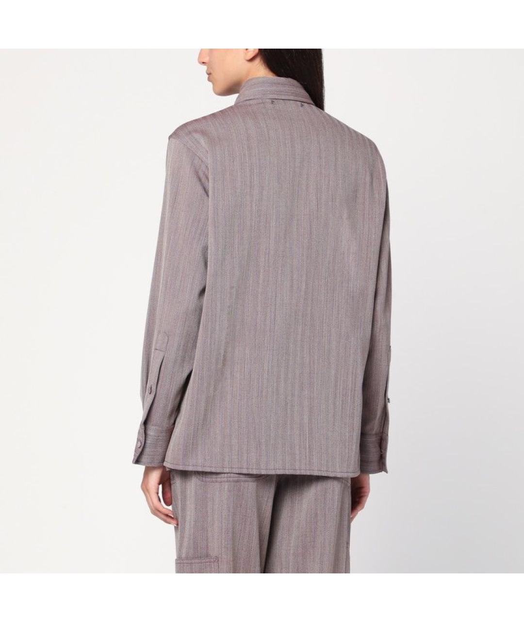 GOLDEN GOOSE DELUXE BRAND Коричневая шерстяная рубашка, фото 3